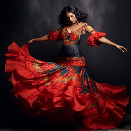 Fashion Fusion: The Indian Ghagra Choli Meets the Spanish Flamenco Dress