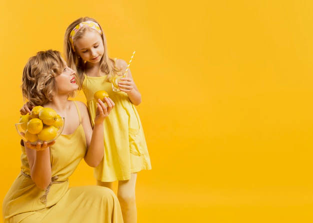 Yellow dress mom hot sale and daughter