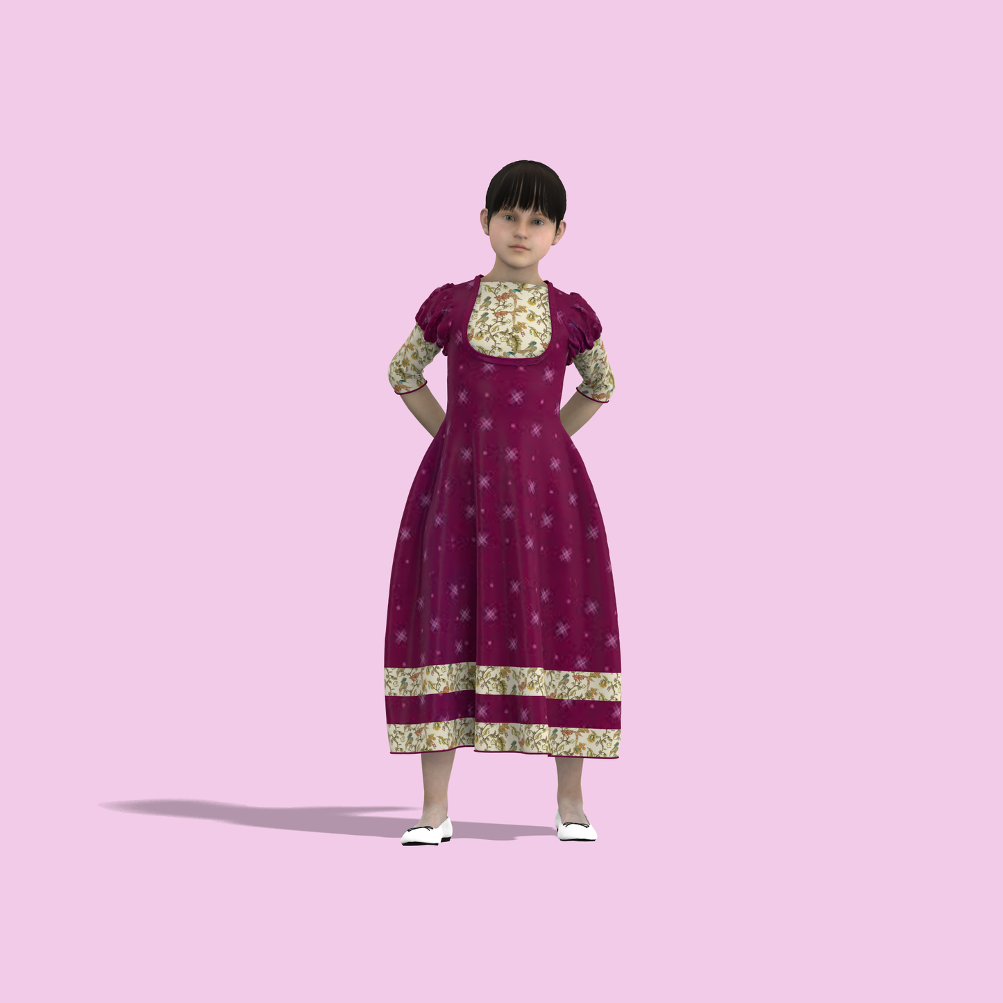 Folklore Fashion Mom-Daughter Combo Dress - MDC006 (Stitching Service)