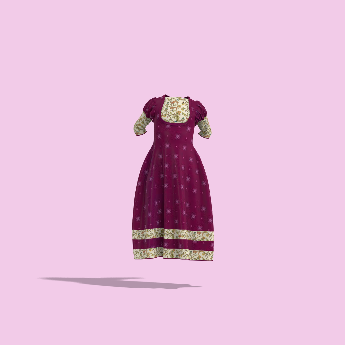 Folklore Fashion Mom-Daughter Combo Dress - MDC006 (Stitching Service)