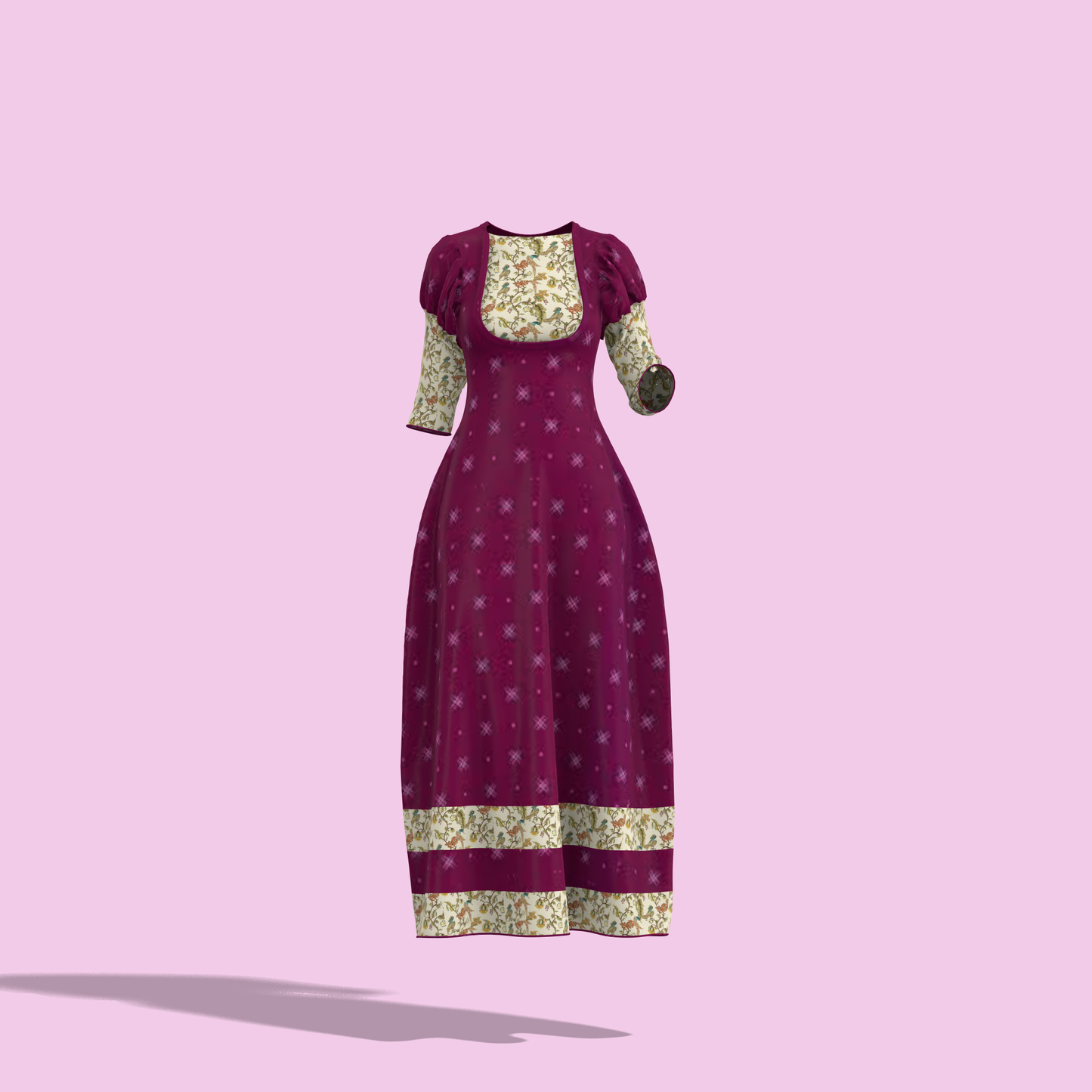 Folklore Fashion Mom-Daughter Combo Dress - MDC006 (Stitching Service)