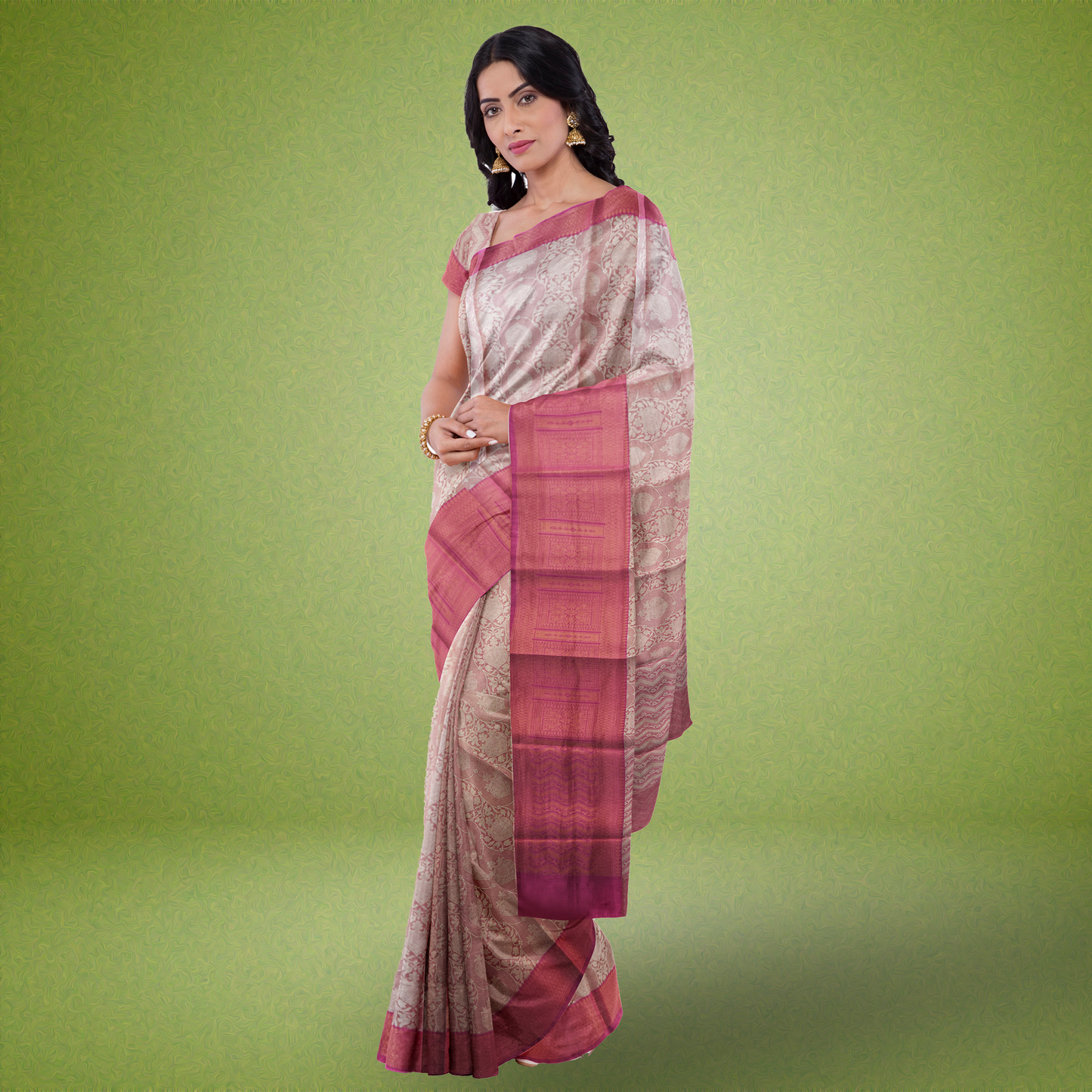 Blissful Charm Kora Muslin Saree - MFC007