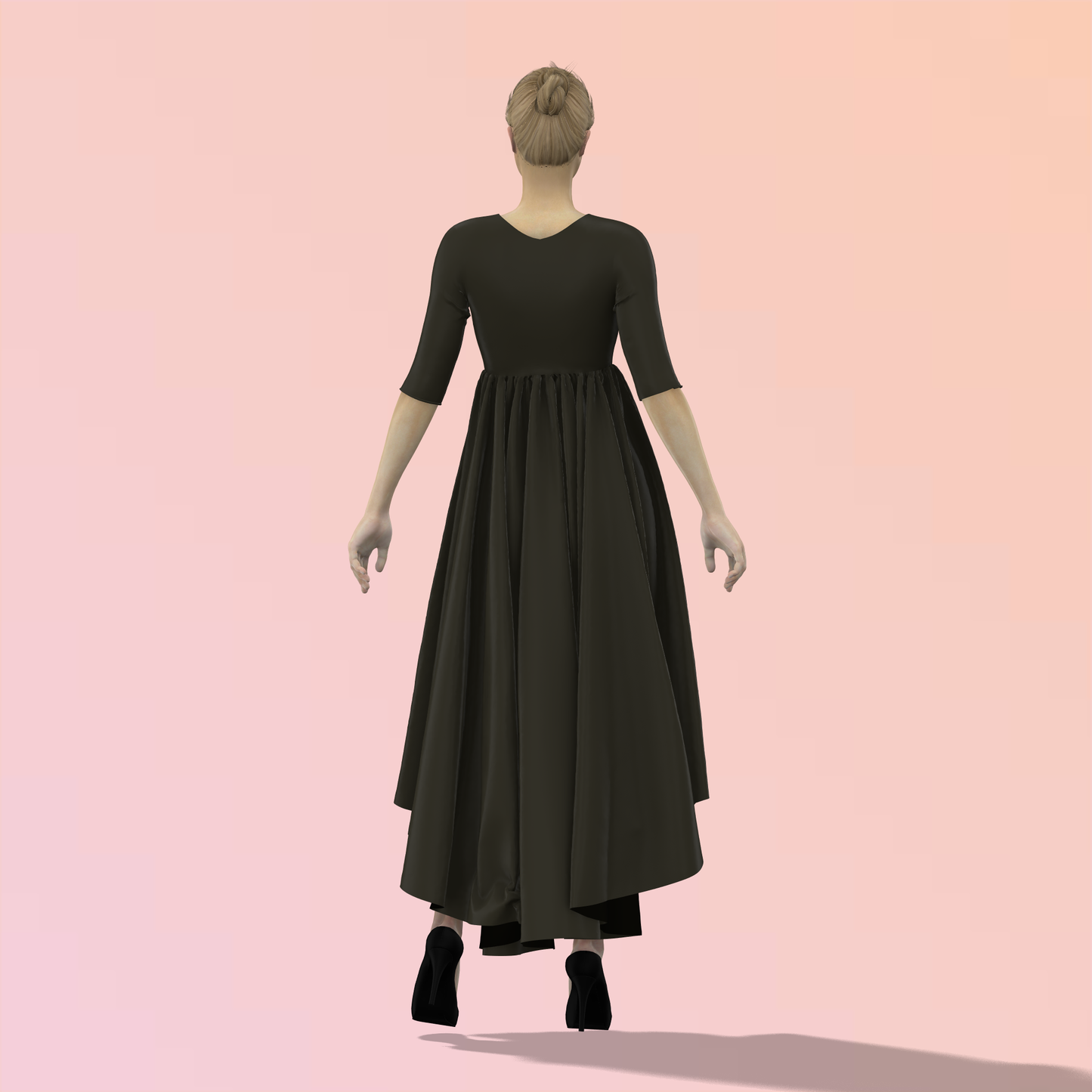 Serene Silhouette Customized Dress - CDSS010 (Stitching Service)