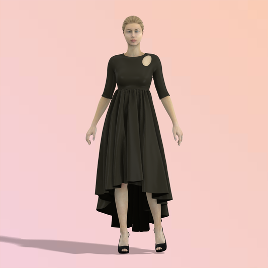 Serene Silhouette Customized Dress - CDSS010 (Stitching Service)