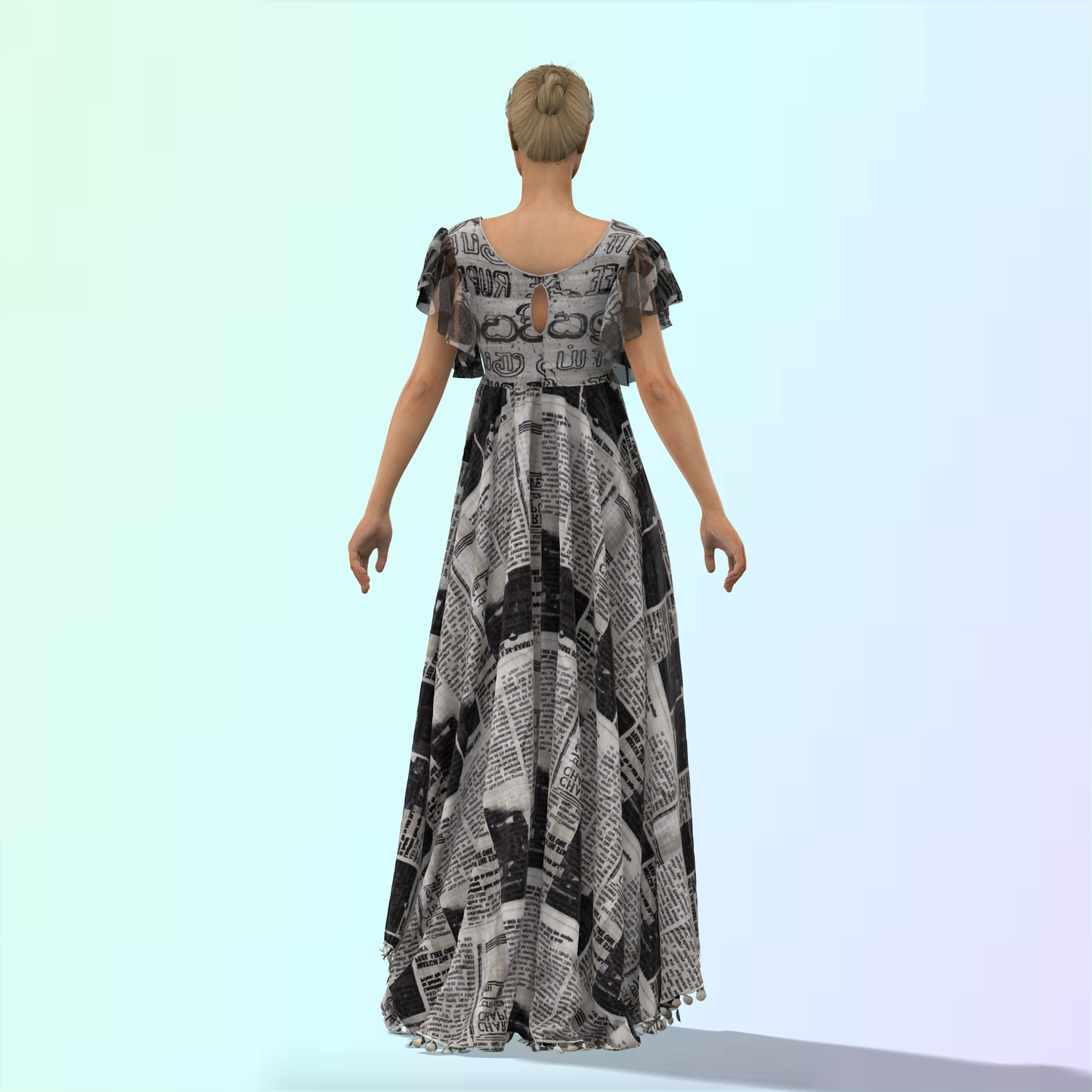 Moonlit Swing Customised High Low Dress - CDSS051 (Stitching Service)