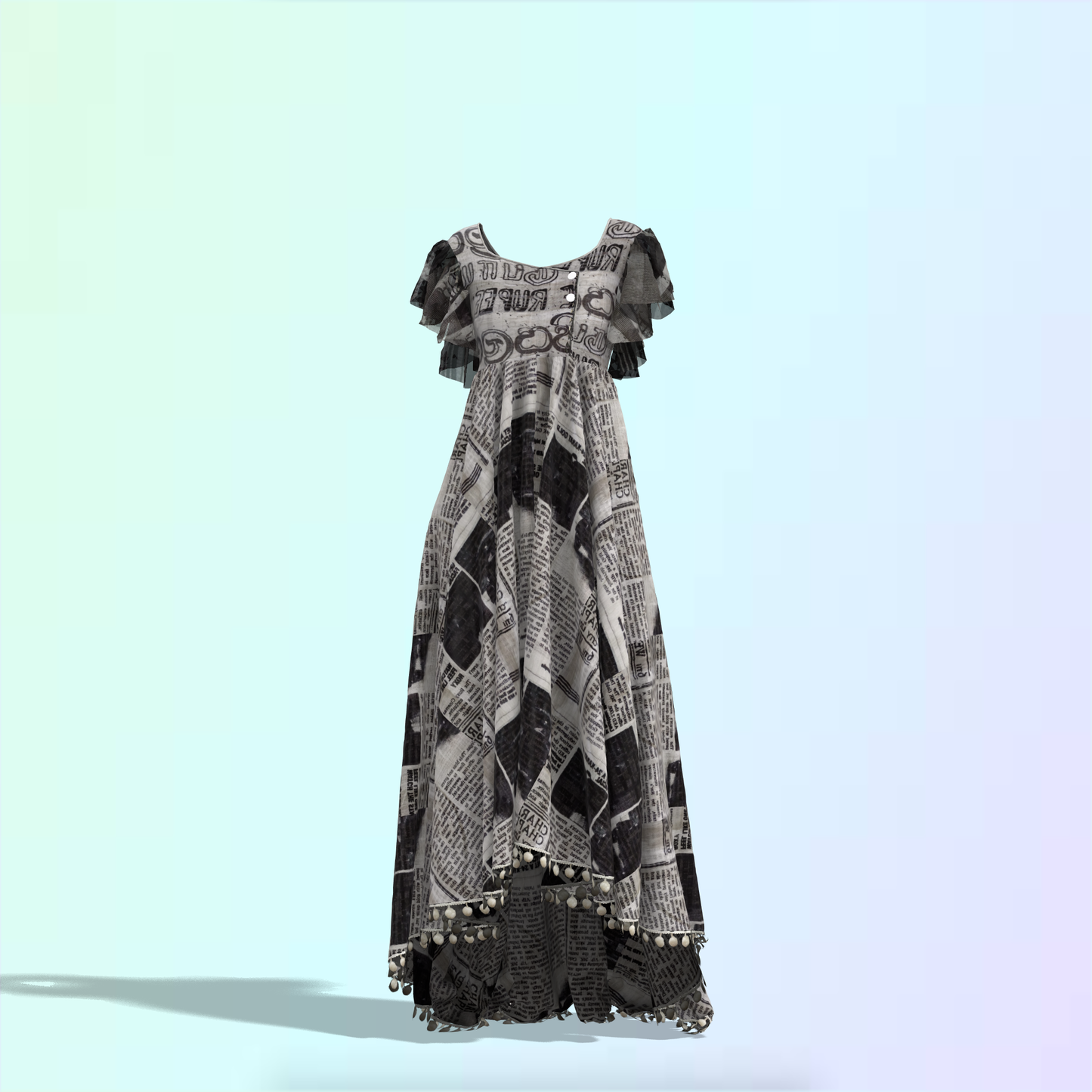 Moonlit Swing Customised High Low Dress - CDSS051 (Stitching Service)