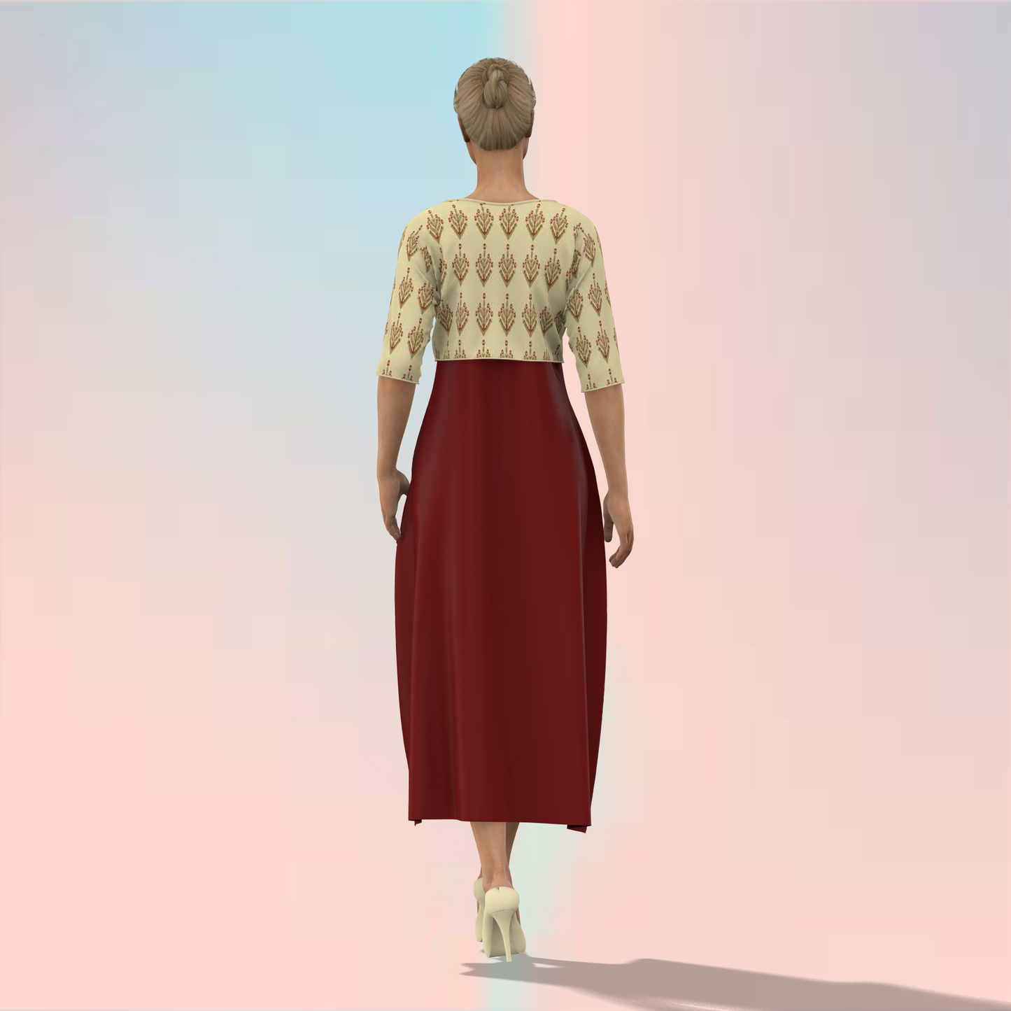 Asymmetric Mini Divas Mom-Daughter Combo Dress - MDC010 (Stitching Service)