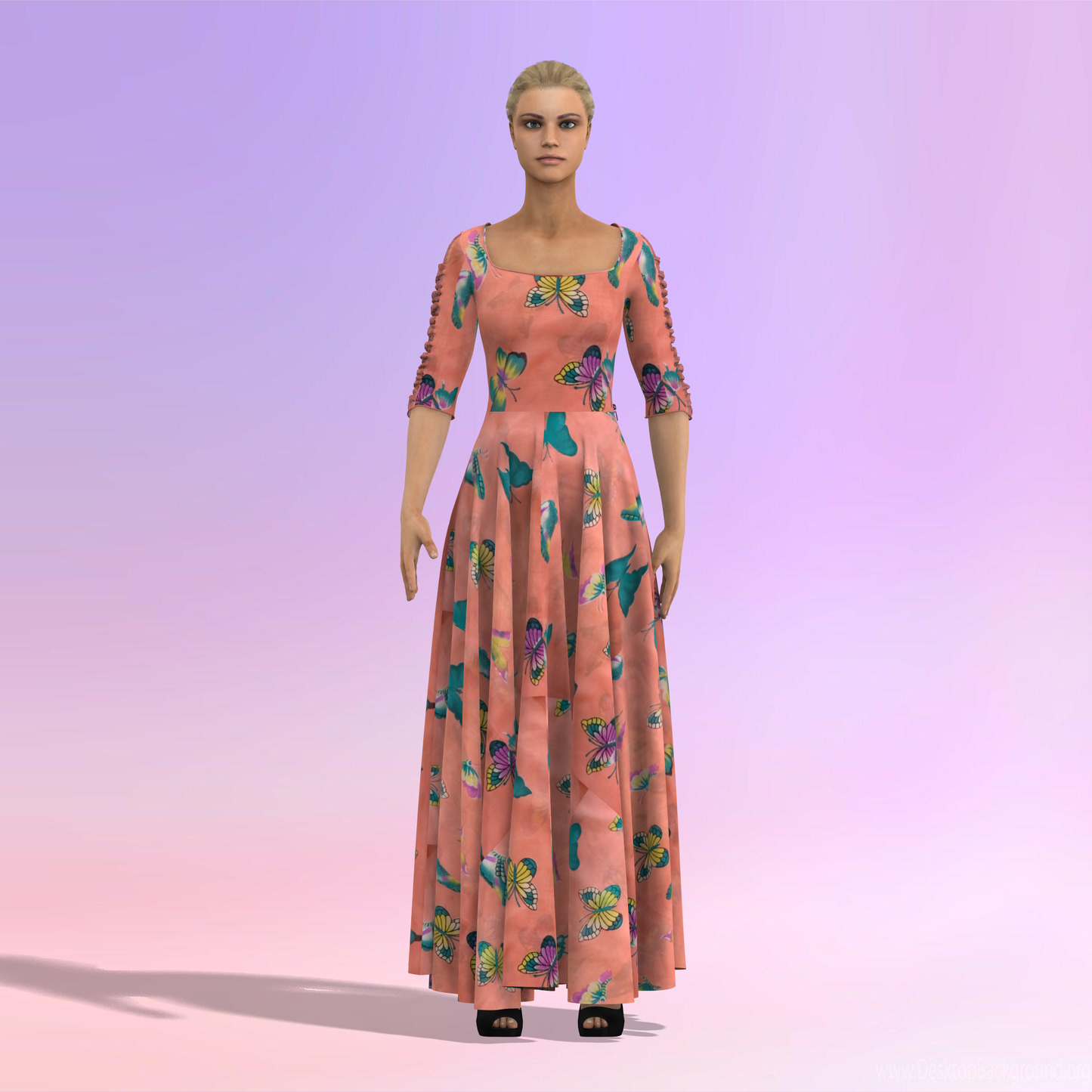 Chic Circle spin Customised Ruffle Dress - CDSS052 (Stitching Service)