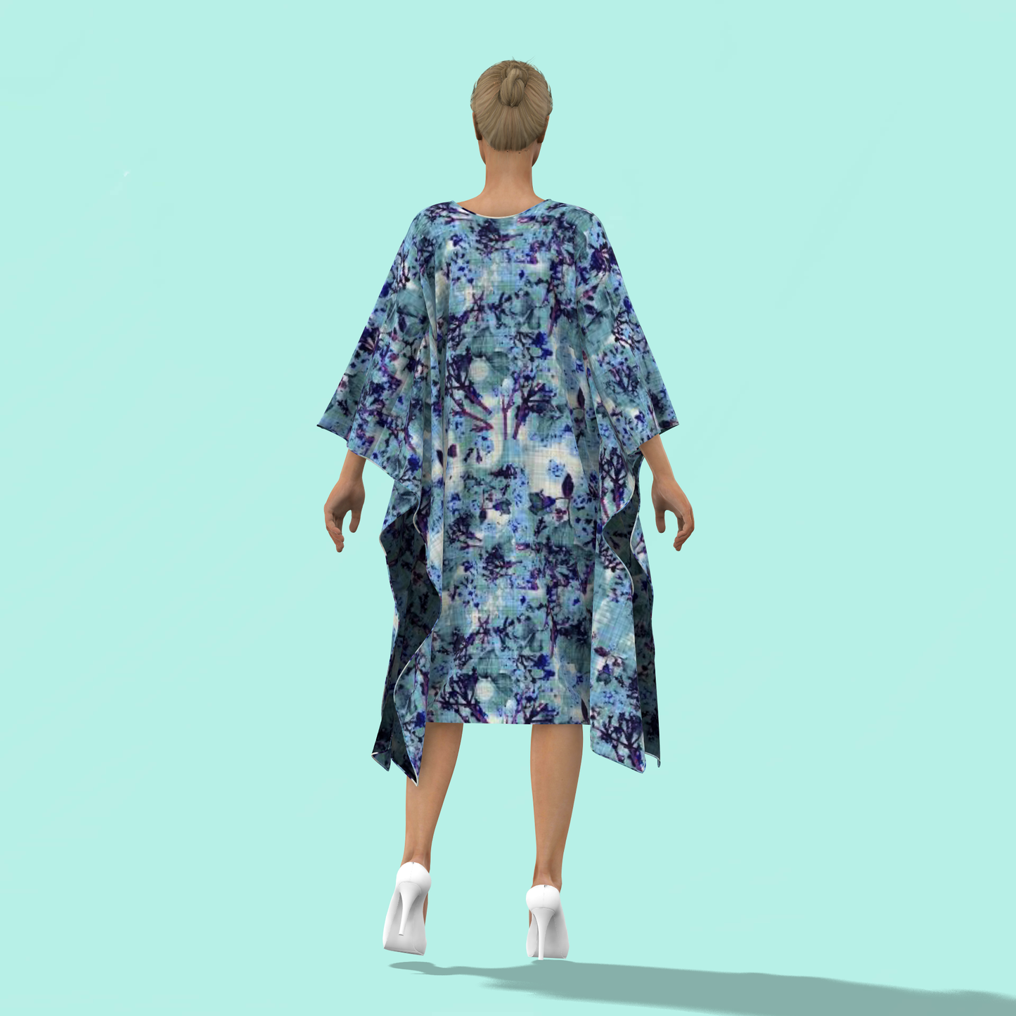 Flattering Flare Customized Kaftan Dress - CDSS032 (Stitching Service)