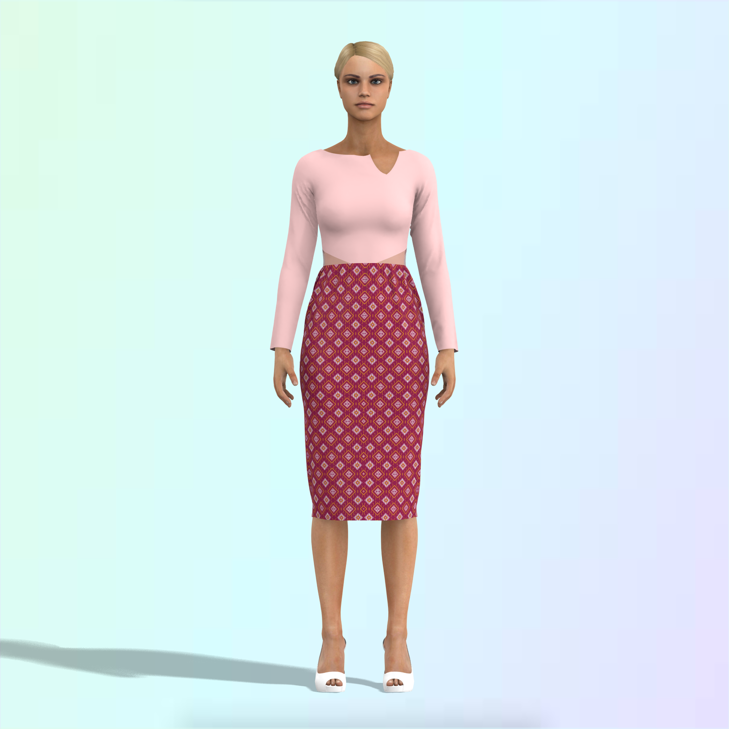 Ardent A-line Customized Dress - CDSS022 (Stitching Service)
