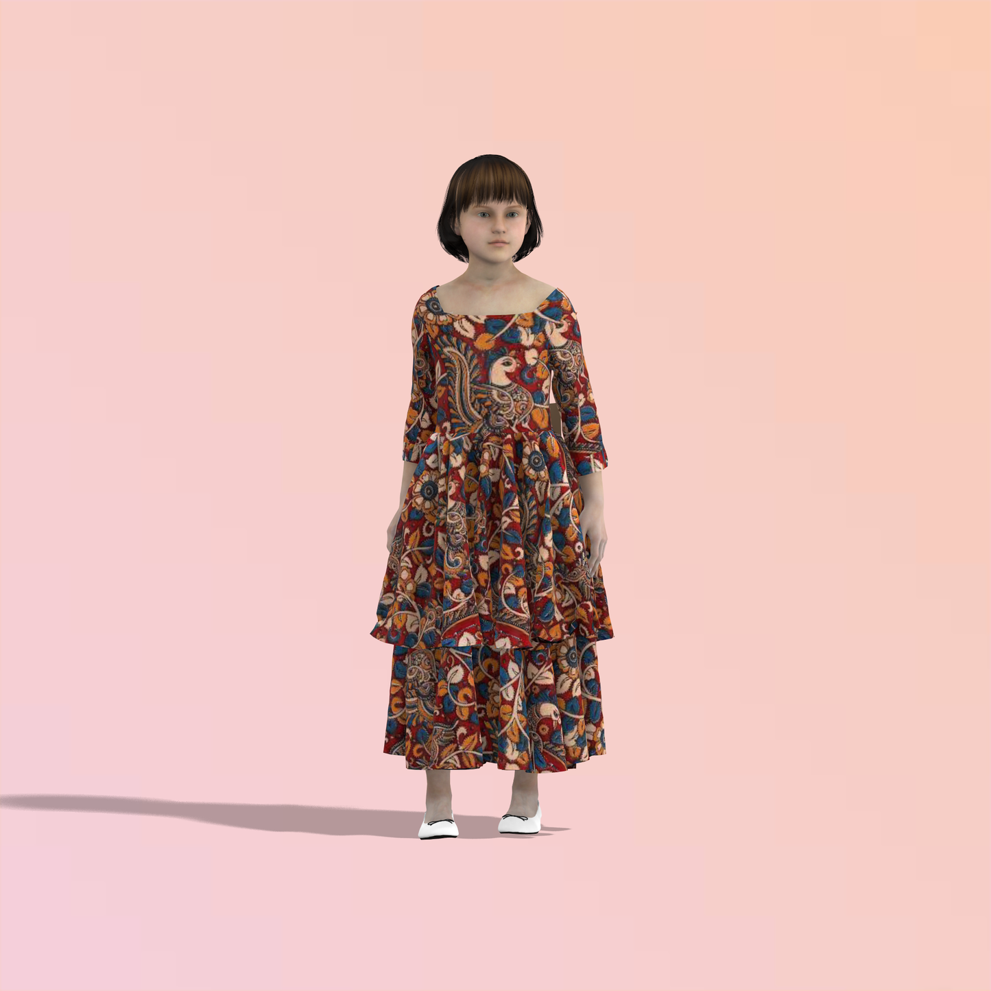 Twinning in Layers Mom-Daughter Combo Dress - MDC008 (Stitching Service)