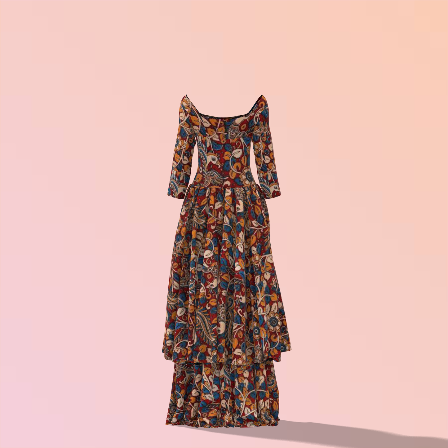 Twinning in Layers Mom-Daughter Combo Dress - MDC008 (Stitching Service)