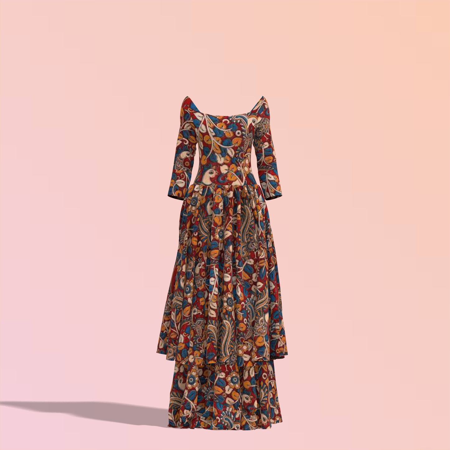 Twinning in Layers Mom-Daughter Combo Dress - MDC008 (Stitching Service)