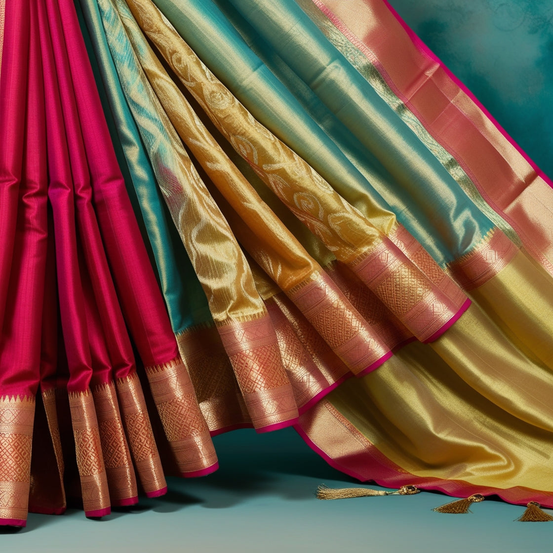 Fabric Attachment for Ready-to-Wear Saree (Bottom Pleats)