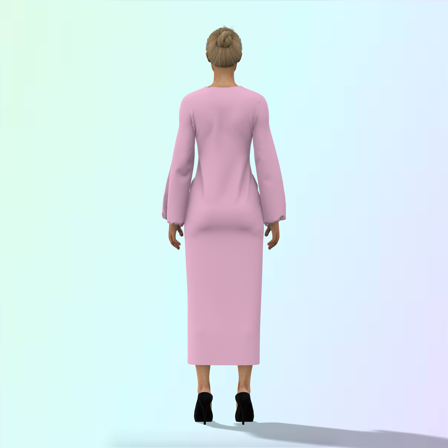 Breezy Bishop-Sleeve Customized Maxi Dress - CDSS030 (Stitching Service)