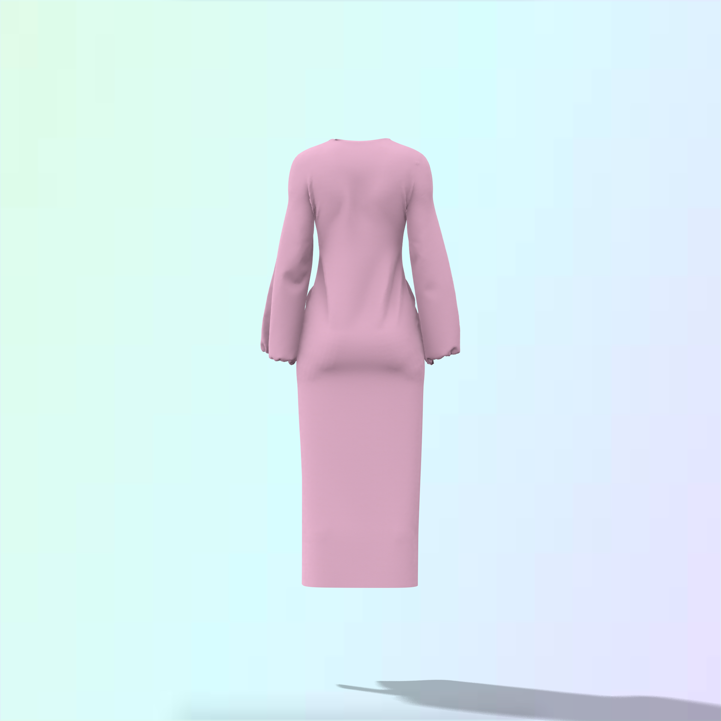 Breezy Bishop-Sleeve Customized Maxi Dress - CDSS030 (Stitching Service)
