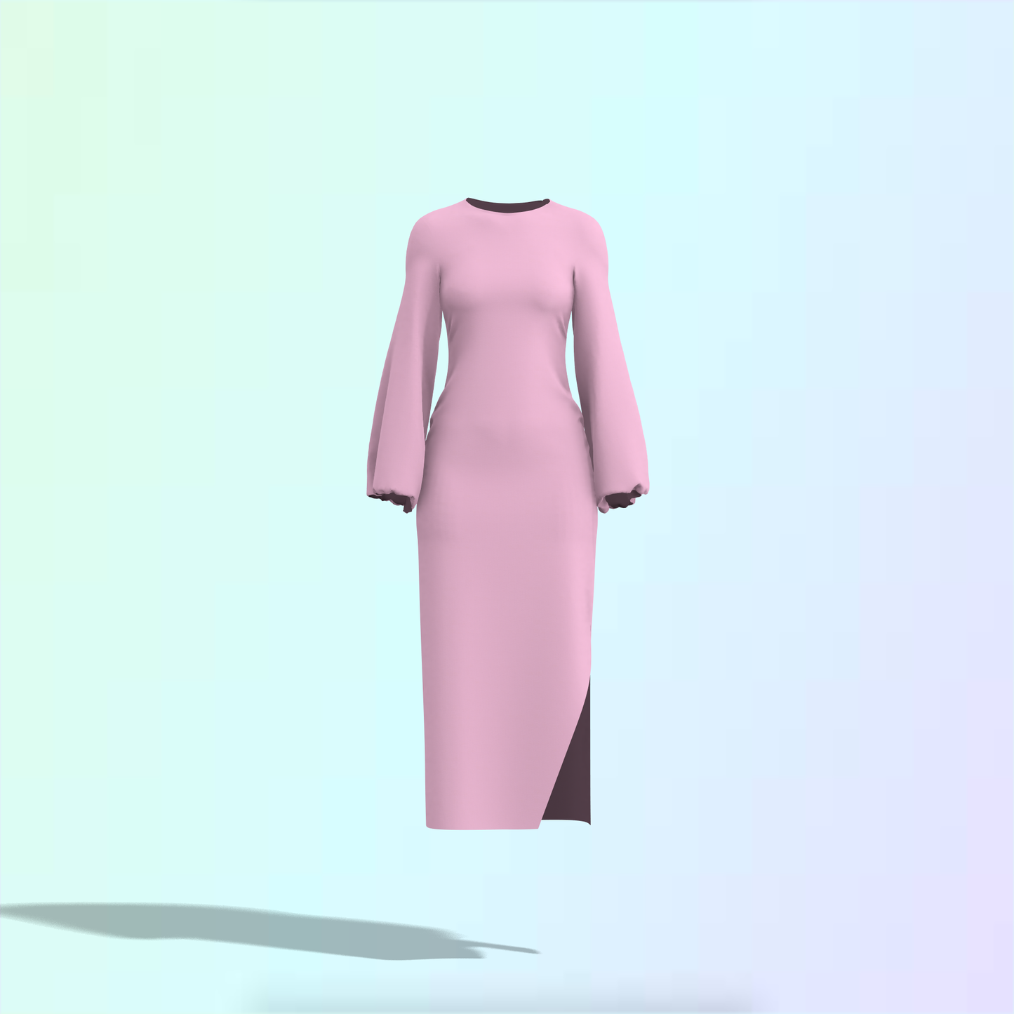 Breezy Bishop-Sleeve Customized Maxi Dress - CDSS030 (Stitching Service)