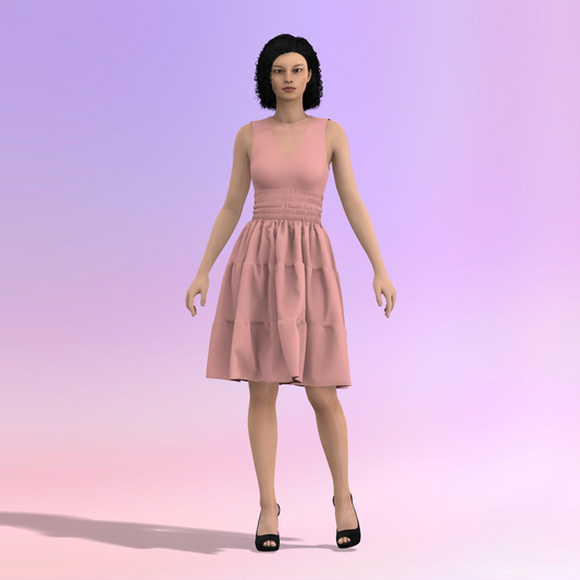 Sleek Sensation Customized Dress - CDSS002 (Stitching Service)