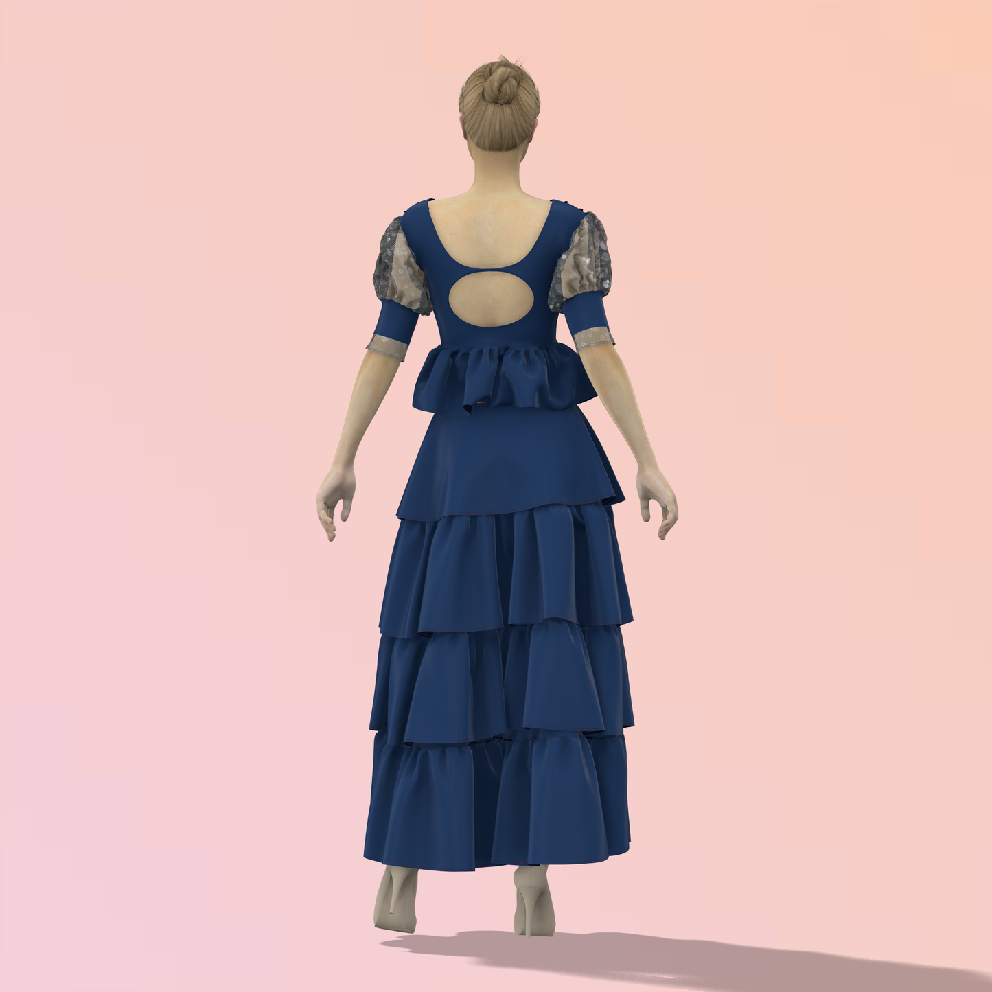 Captivating Cascade Customized Dress - CDSS015 (Stitching Service)