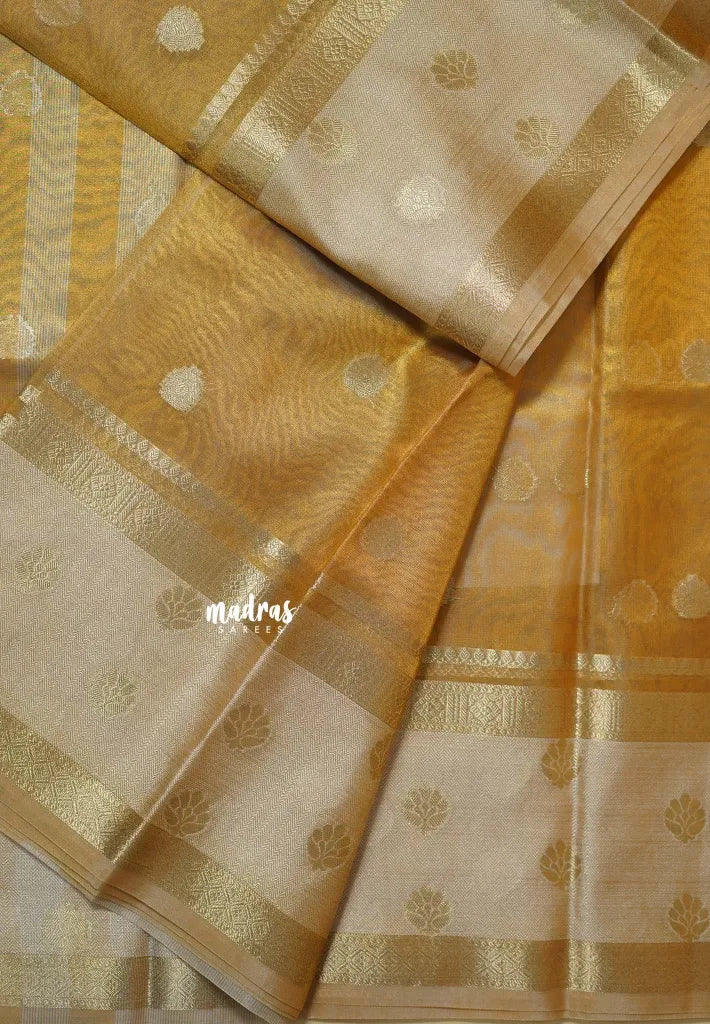 Golden glam - Soft Organza Tissue Silk Blend Saree