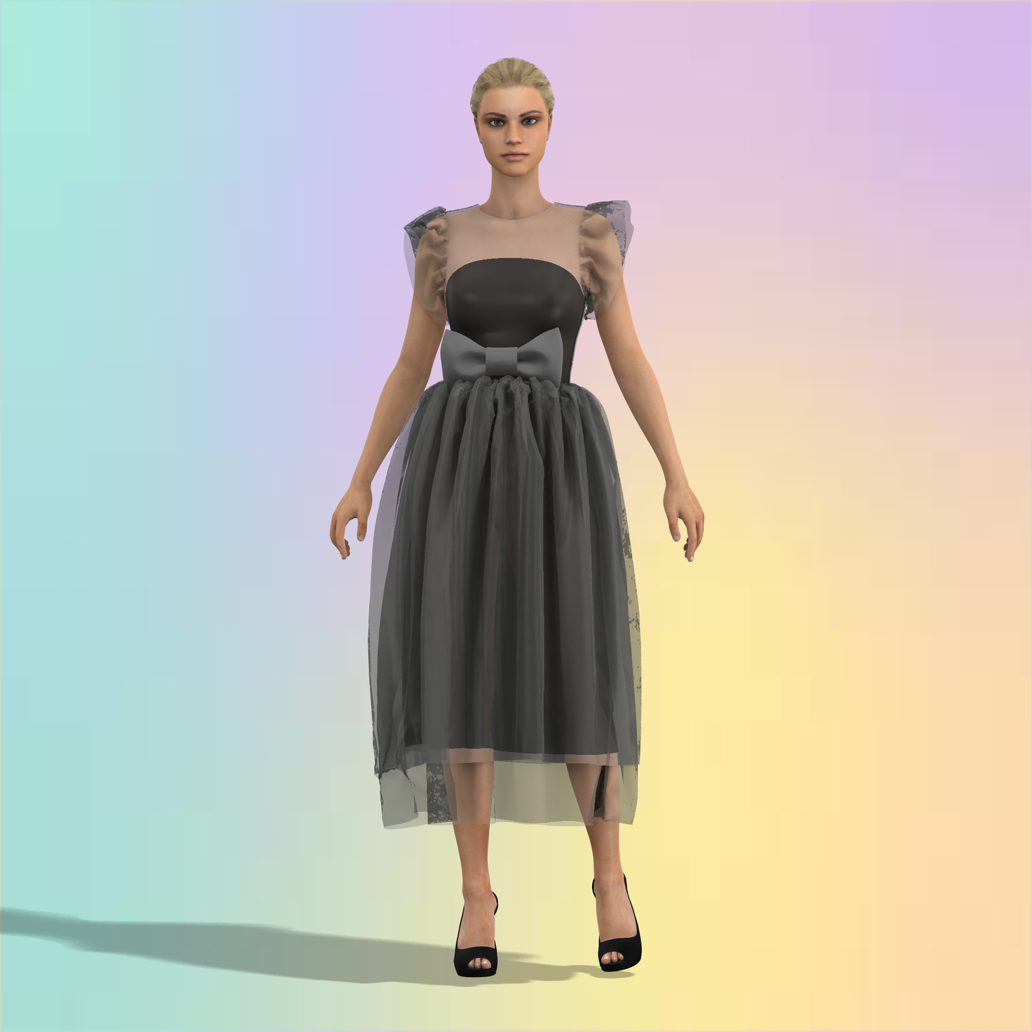Style Squad Netted Mom-Daughter Combo Dress - MDC012 ( Stitching Service)