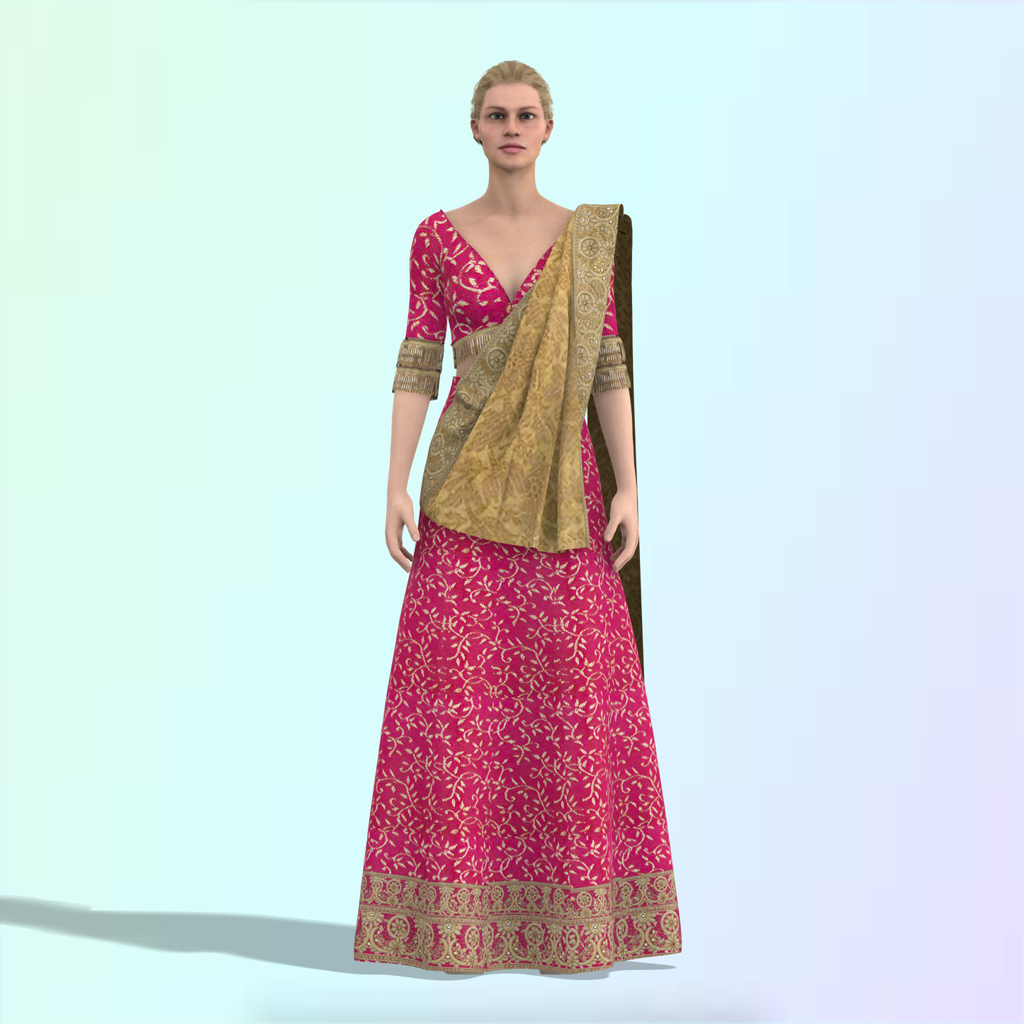 Breezy and Beautiful Customised Panel Lehenga Choli - CWL007 (Stitching Service)