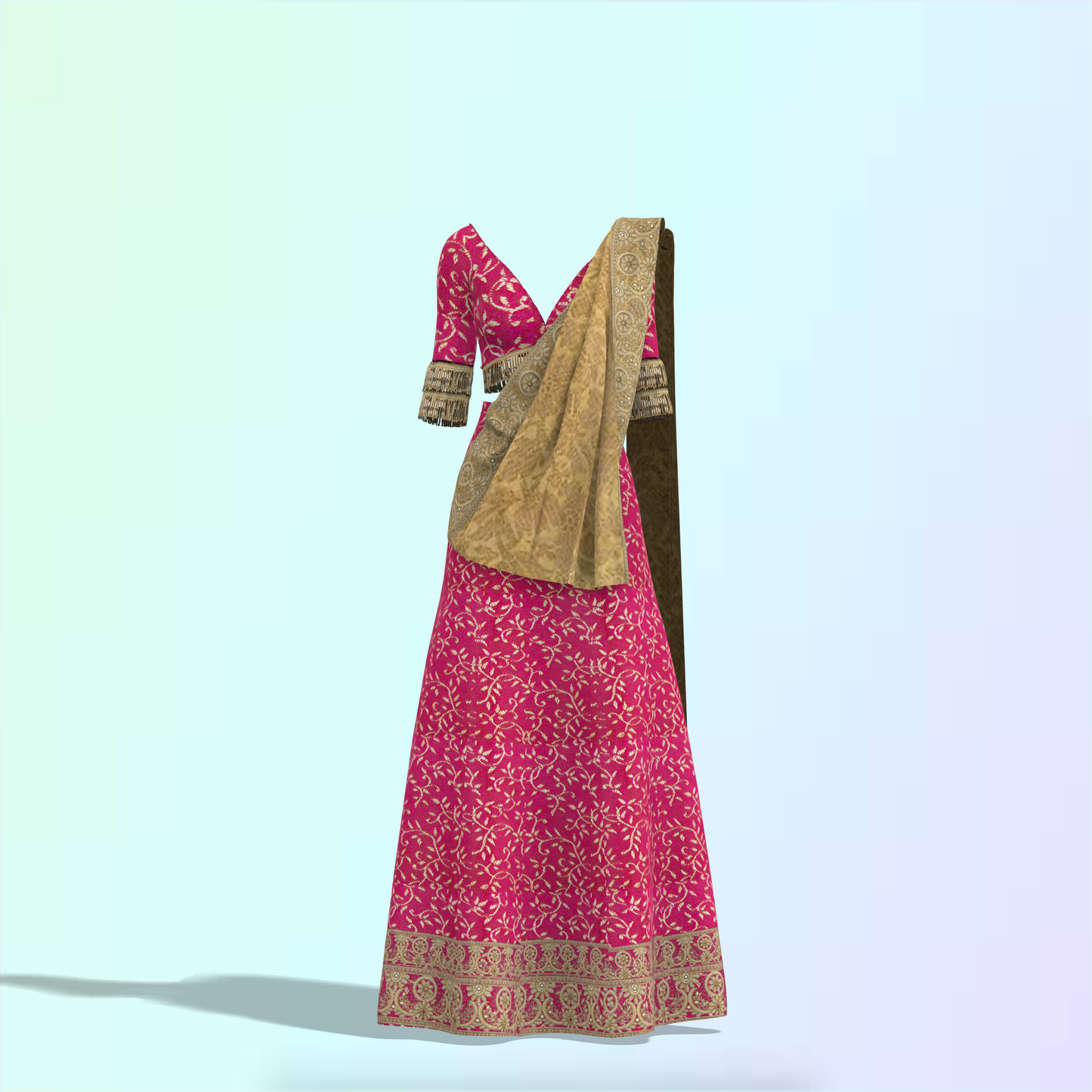 Breezy and Beautiful Customised Panel Lehenga Choli - CWL007 (Stitching Service)