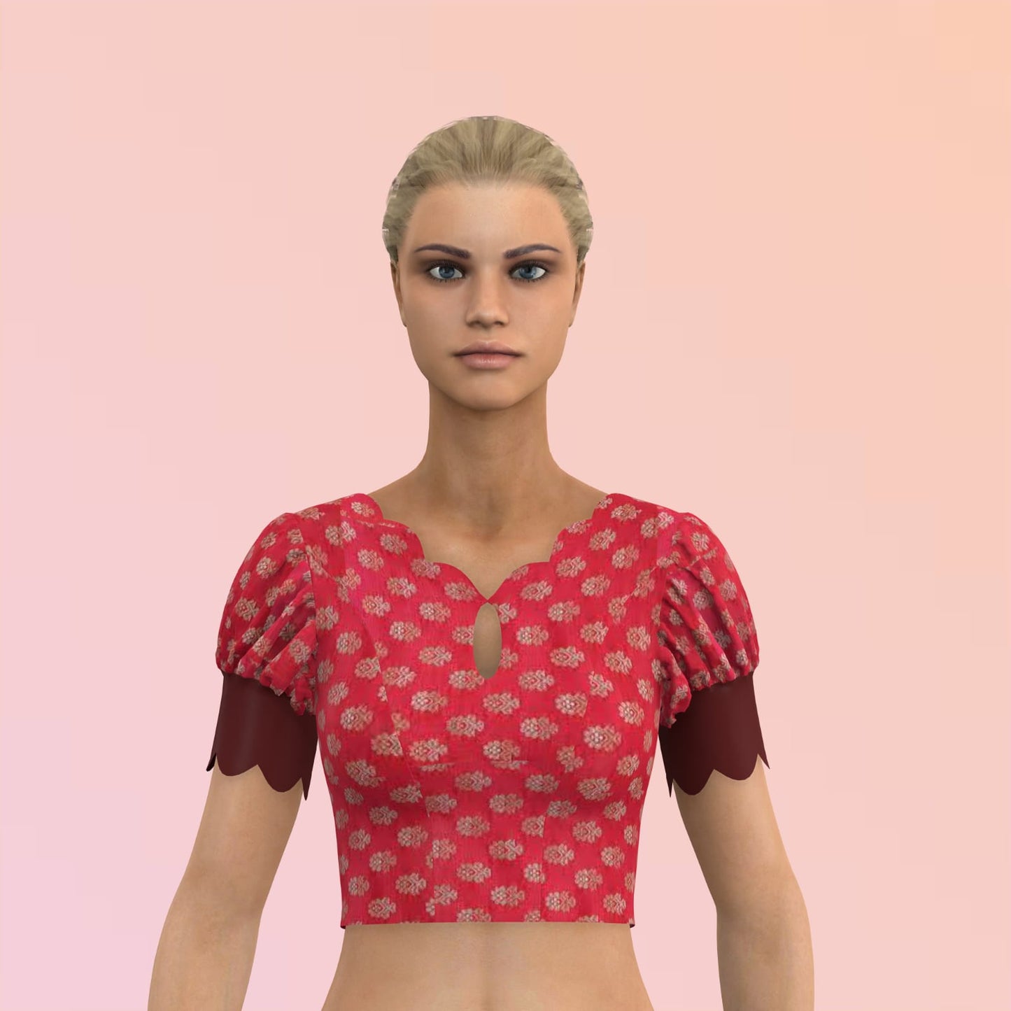 Patch Work Customized Blouse - CBLS059 (Stitchig Service)