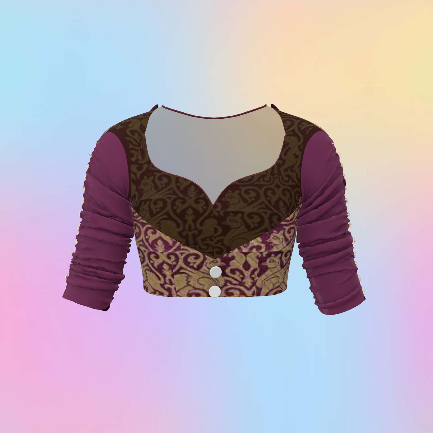 Petal Cascade Designer Blouse-CBL065 (Stitching Service)