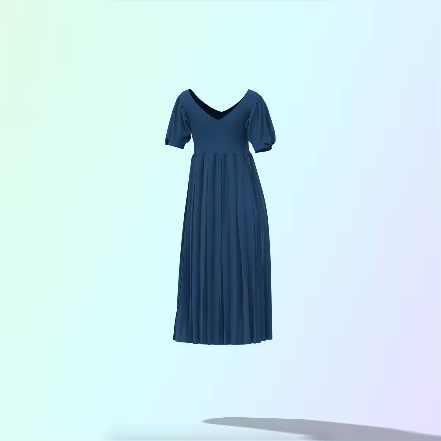 Spiraling Splendor Customised Pleated Midi Dress - CDSS055 (Stitching Service)