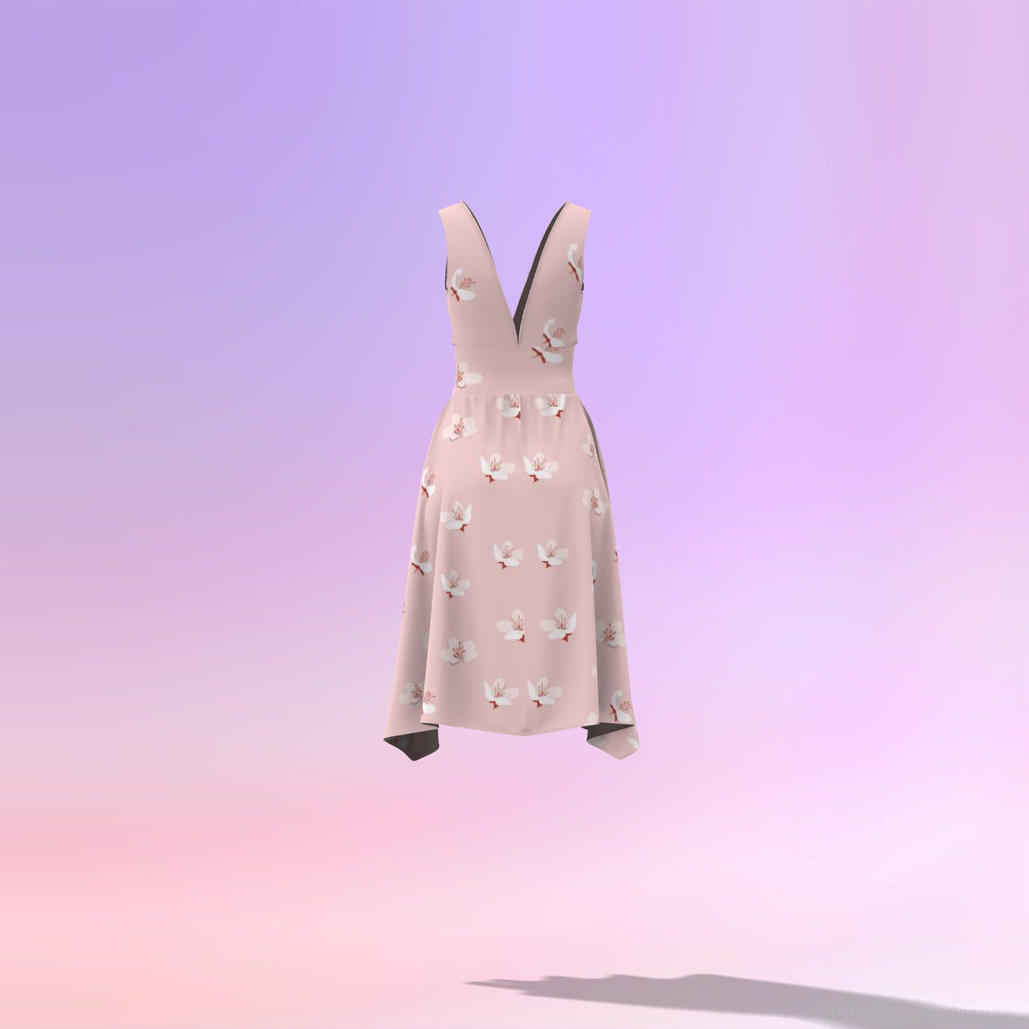 Dreamy Deep V-Neck Customized Dress - CDSS019 (Stitching Service)