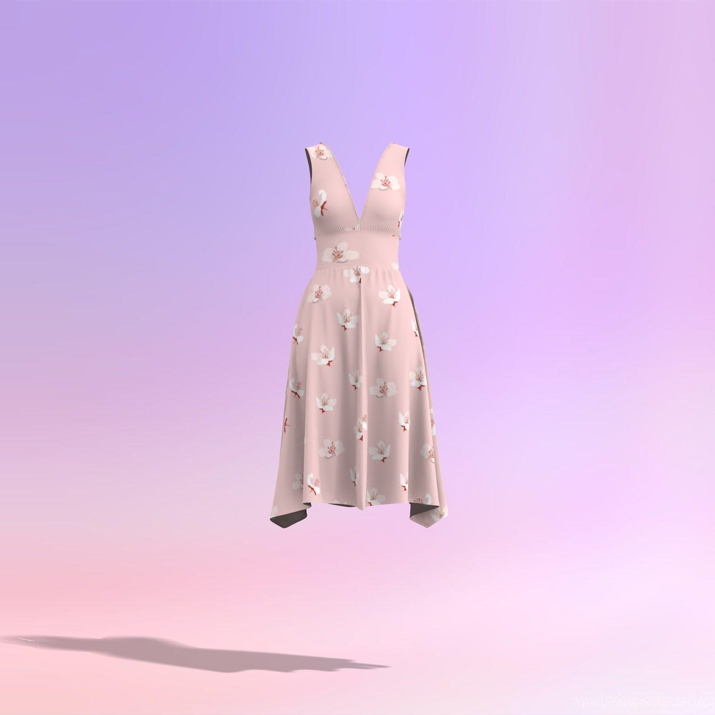Dreamy Deep V-Neck Customized Dress - CDSS019 (Stitching Service)