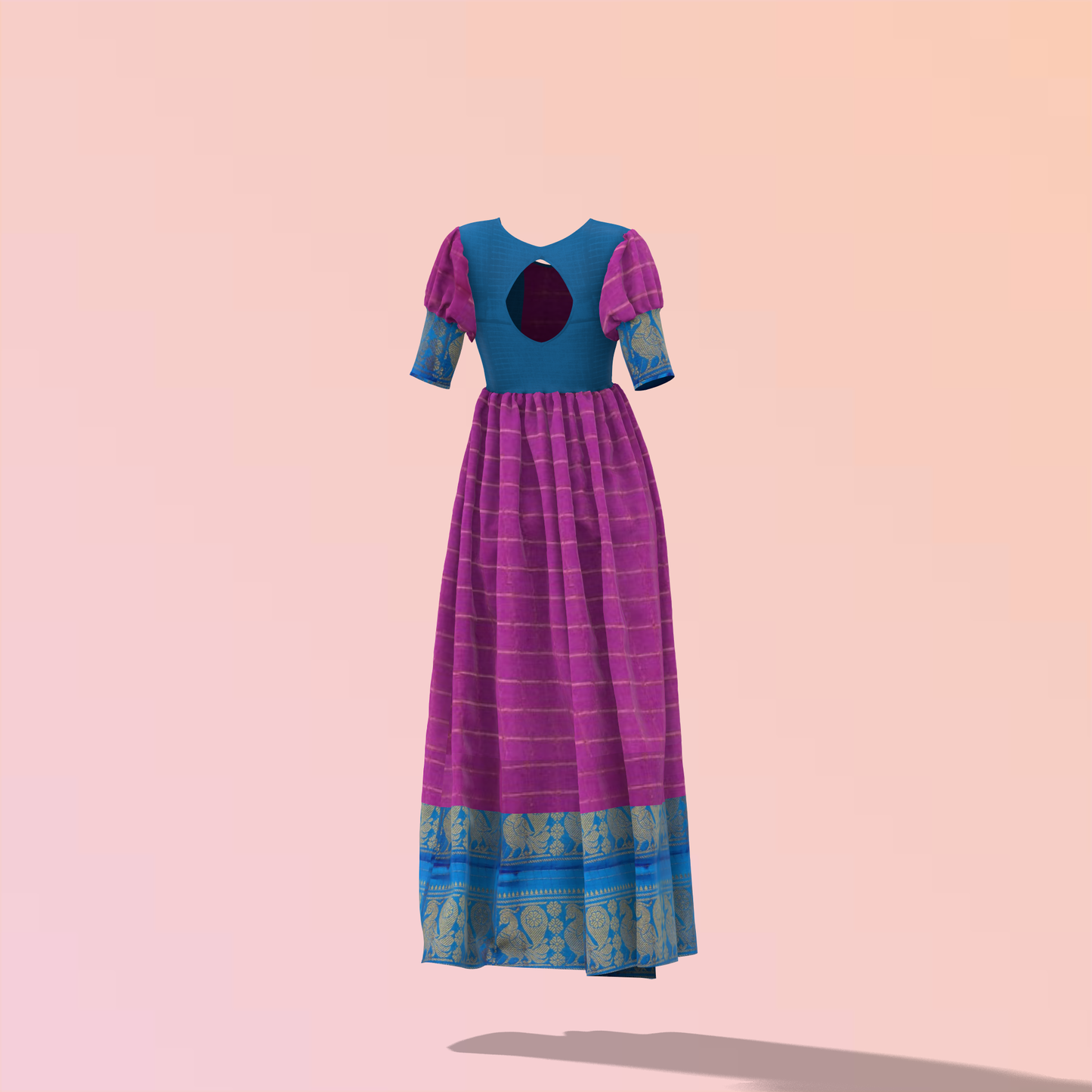 Timeless Traditions Customized Sungudi Gown - CSG002