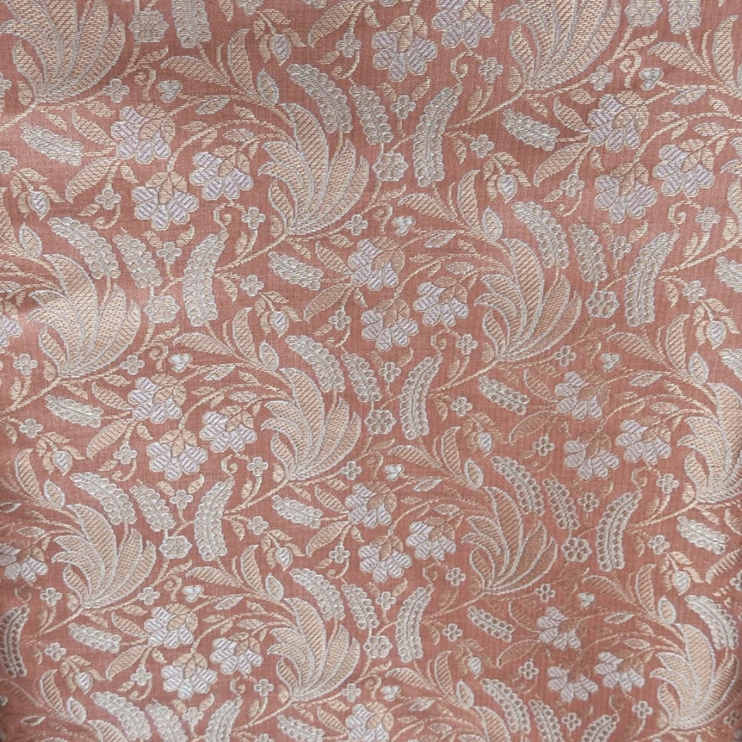 Rosegold Brocade Fabric