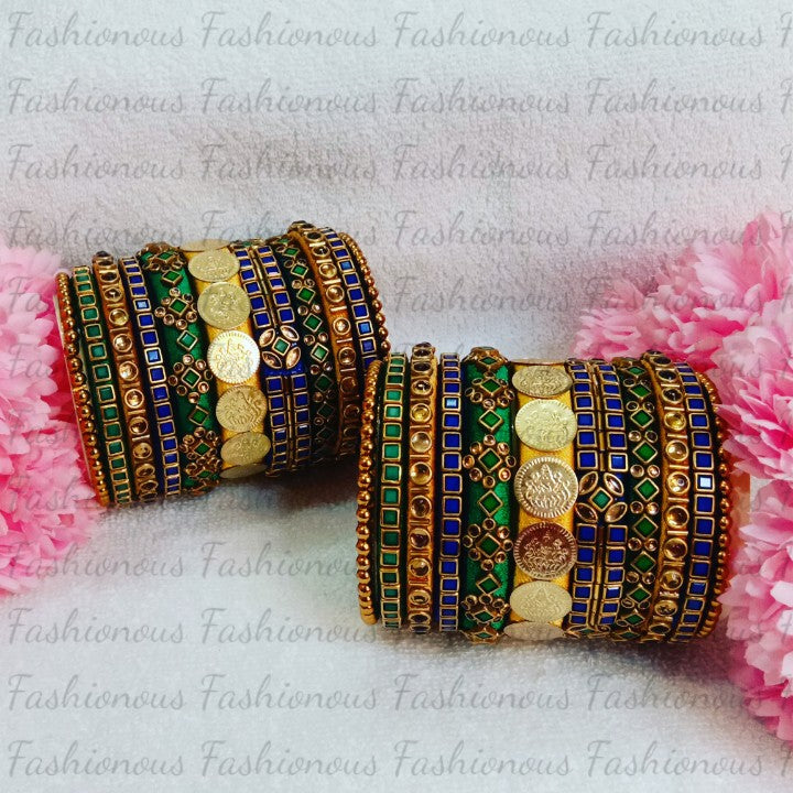 Celestial Charm Silk Thread Bridal Bangles - STB006