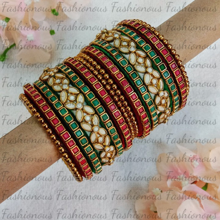 Radiant Glow Silk Thread Bangles - STB020