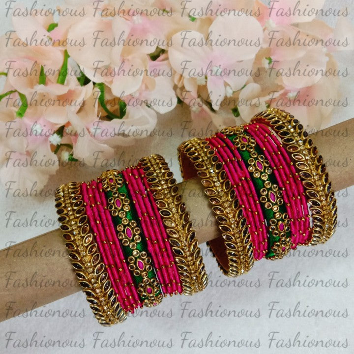 Classic Charisma Silk Thread Bangles - STB029
