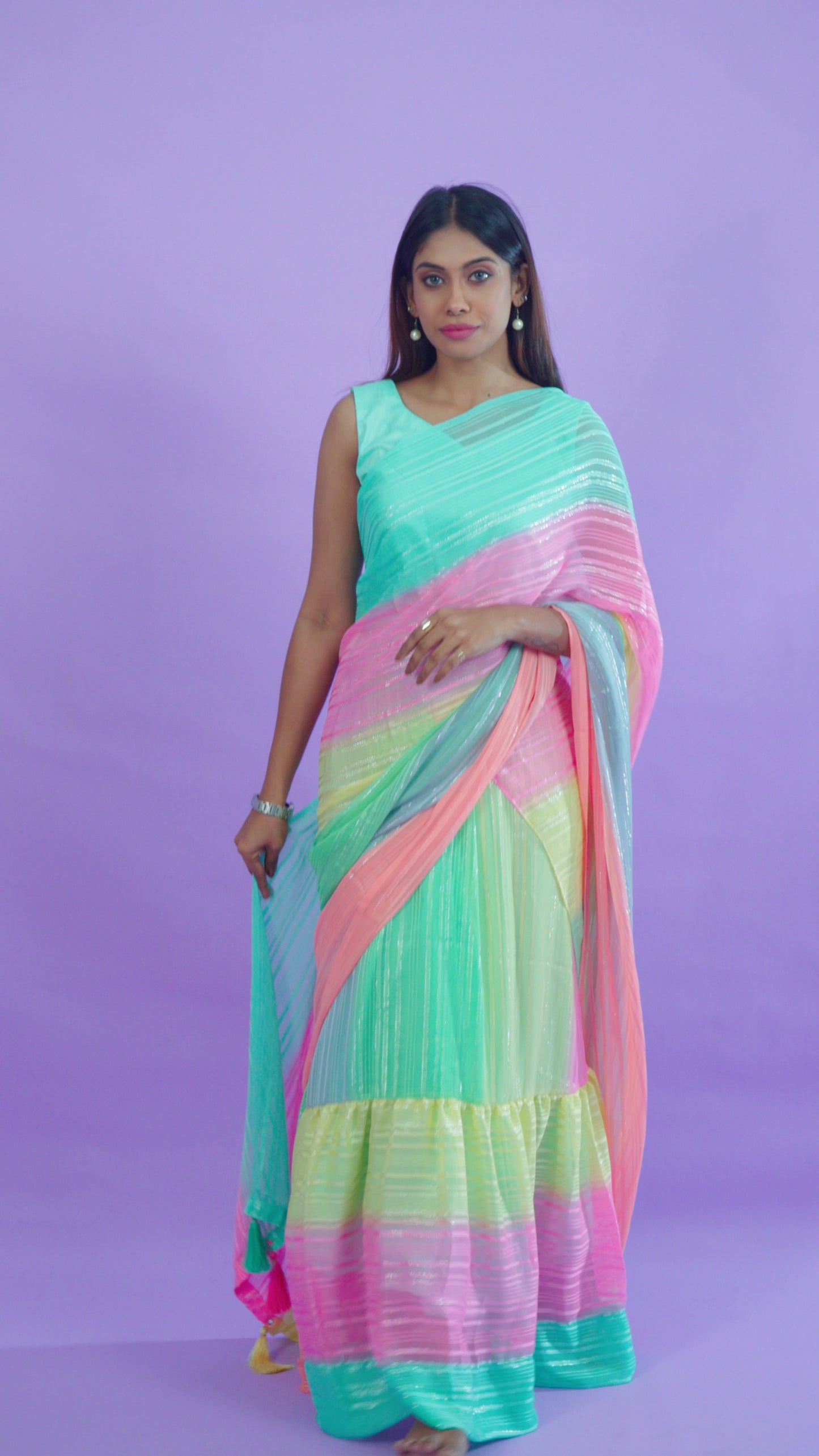 Customised Saree Gown - SGWN001 (Stitching Service)