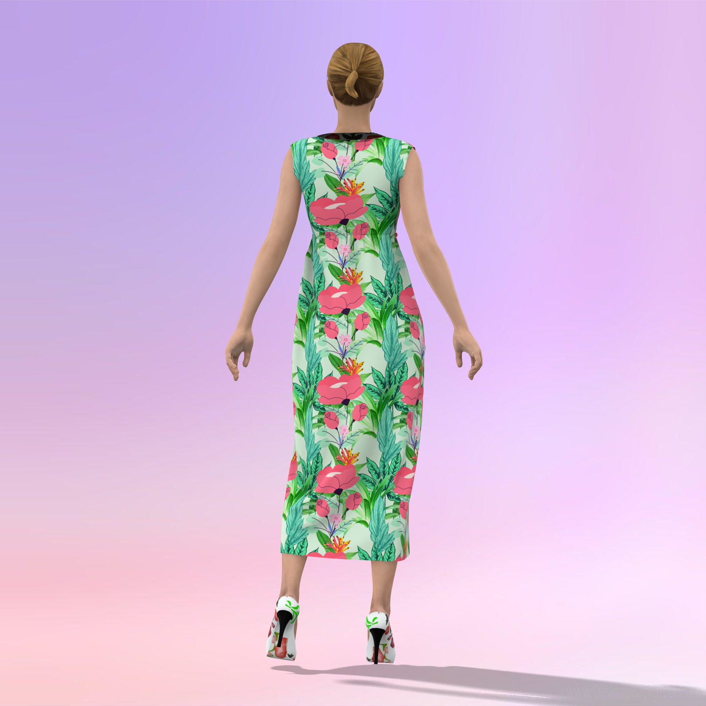Blossoming Beauty Customized Dress - CDSS003 (Stitching Service)