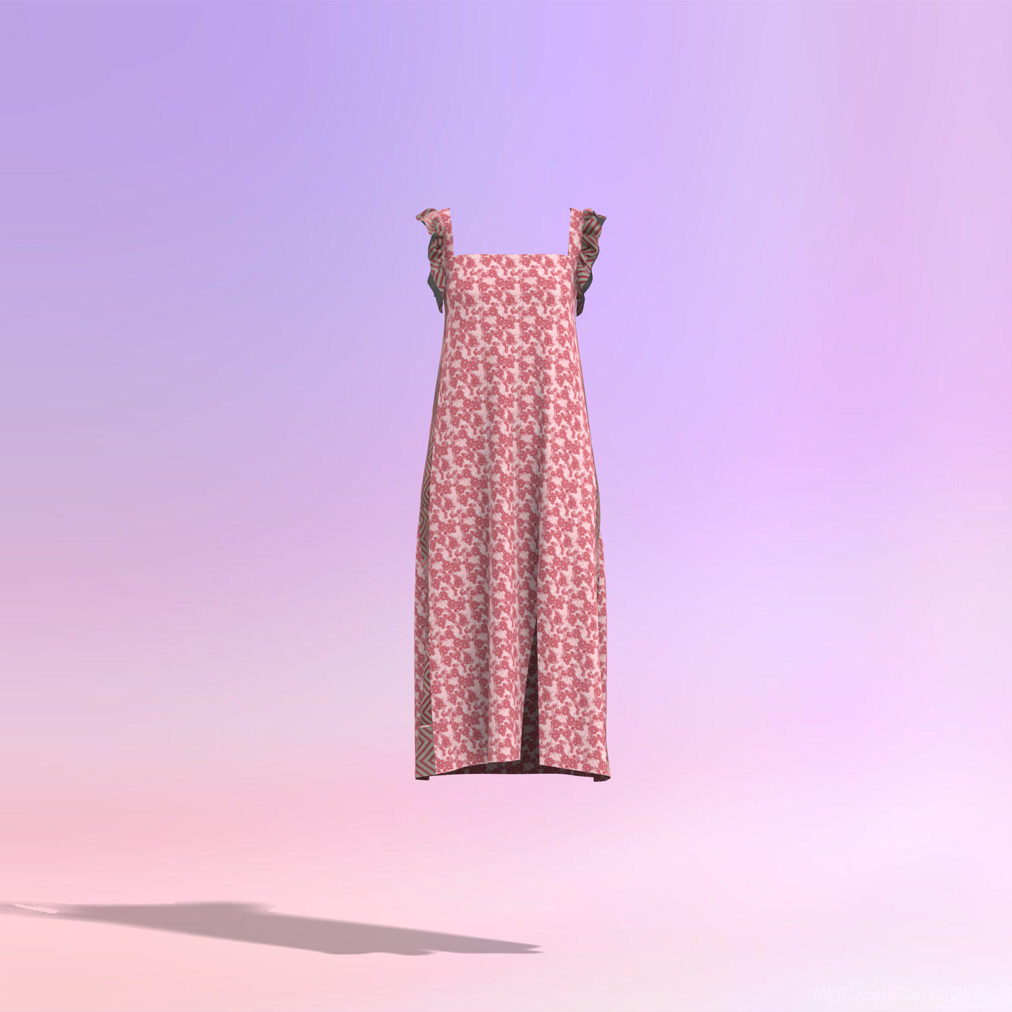 Ruffled Temptation Customised A-Line Slit Dress - CDSS045 (Stitching Service)