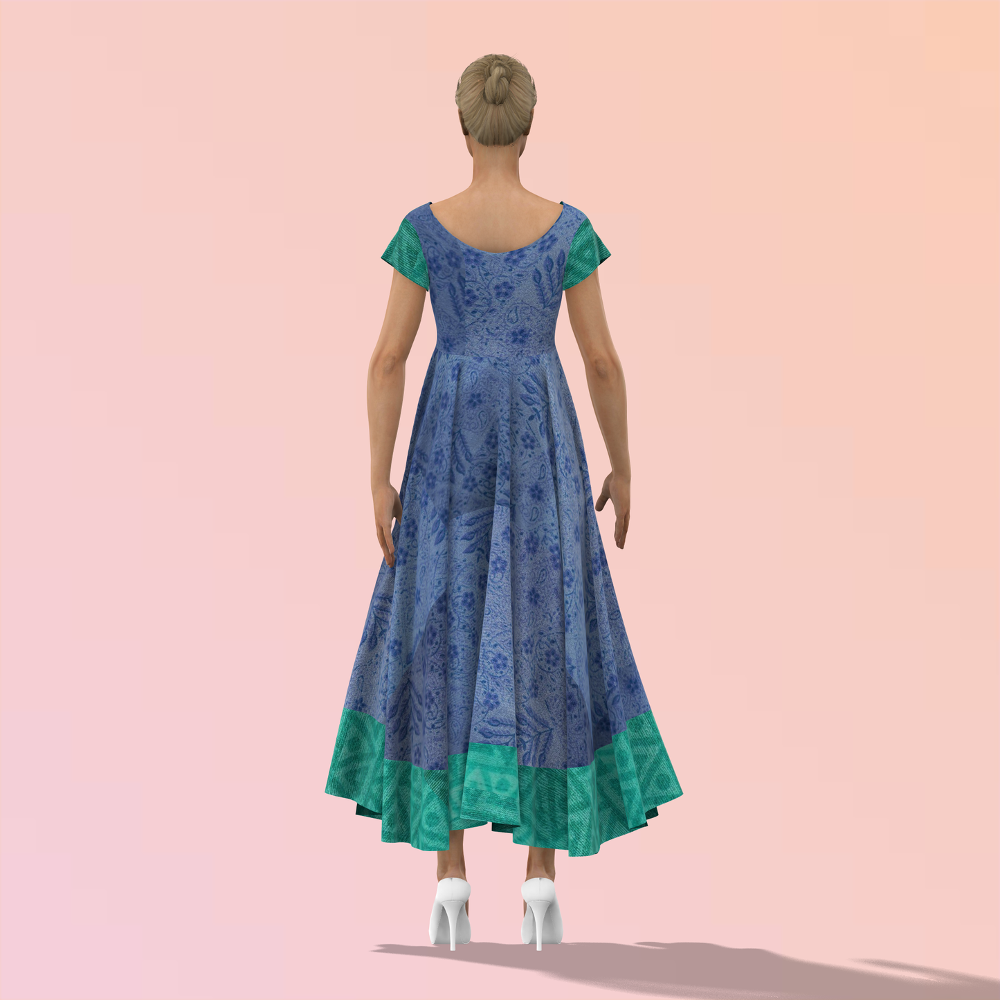 Effortless Spin Customized Circular Midi Dress - CDSS041 (Stitching Service)