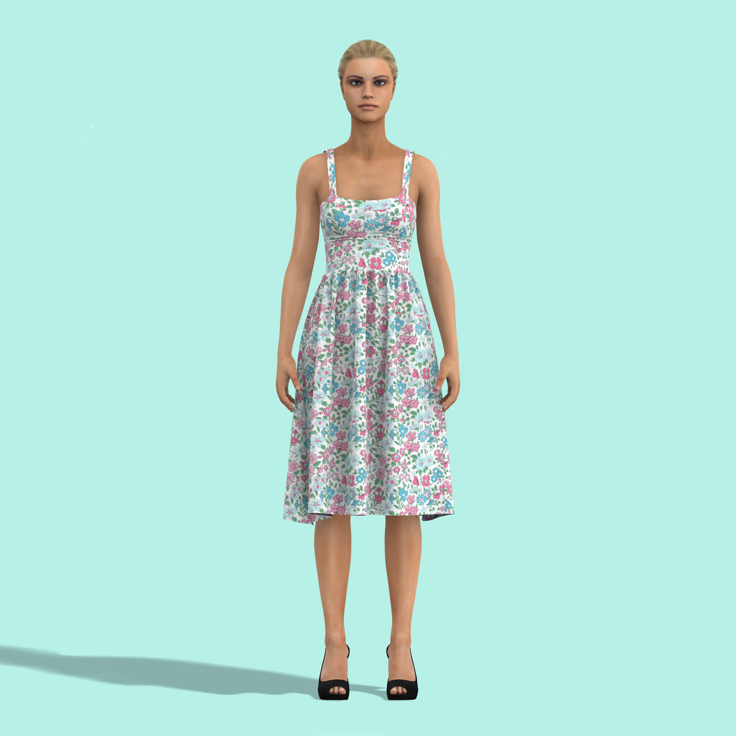 Uber-Chic Umbrella Customized Dress - CDSS023 (Stitching Service)