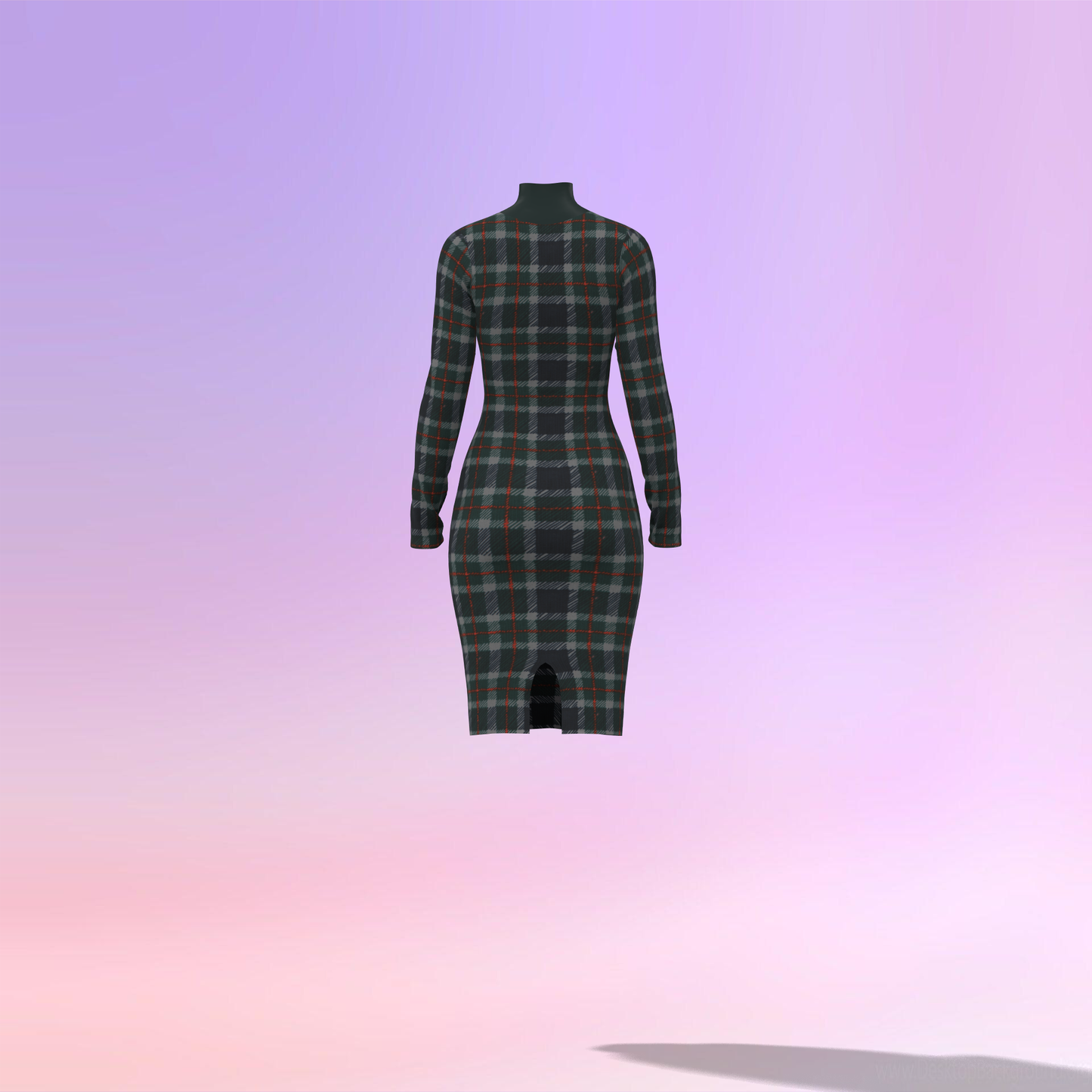 Trendy Turtle-Neck Bodycon Customized Dress - CDSS027 (Stitching Service)