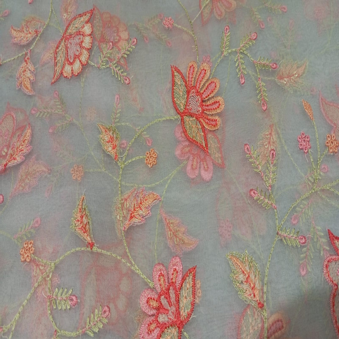 Blue Tissue Embroidery