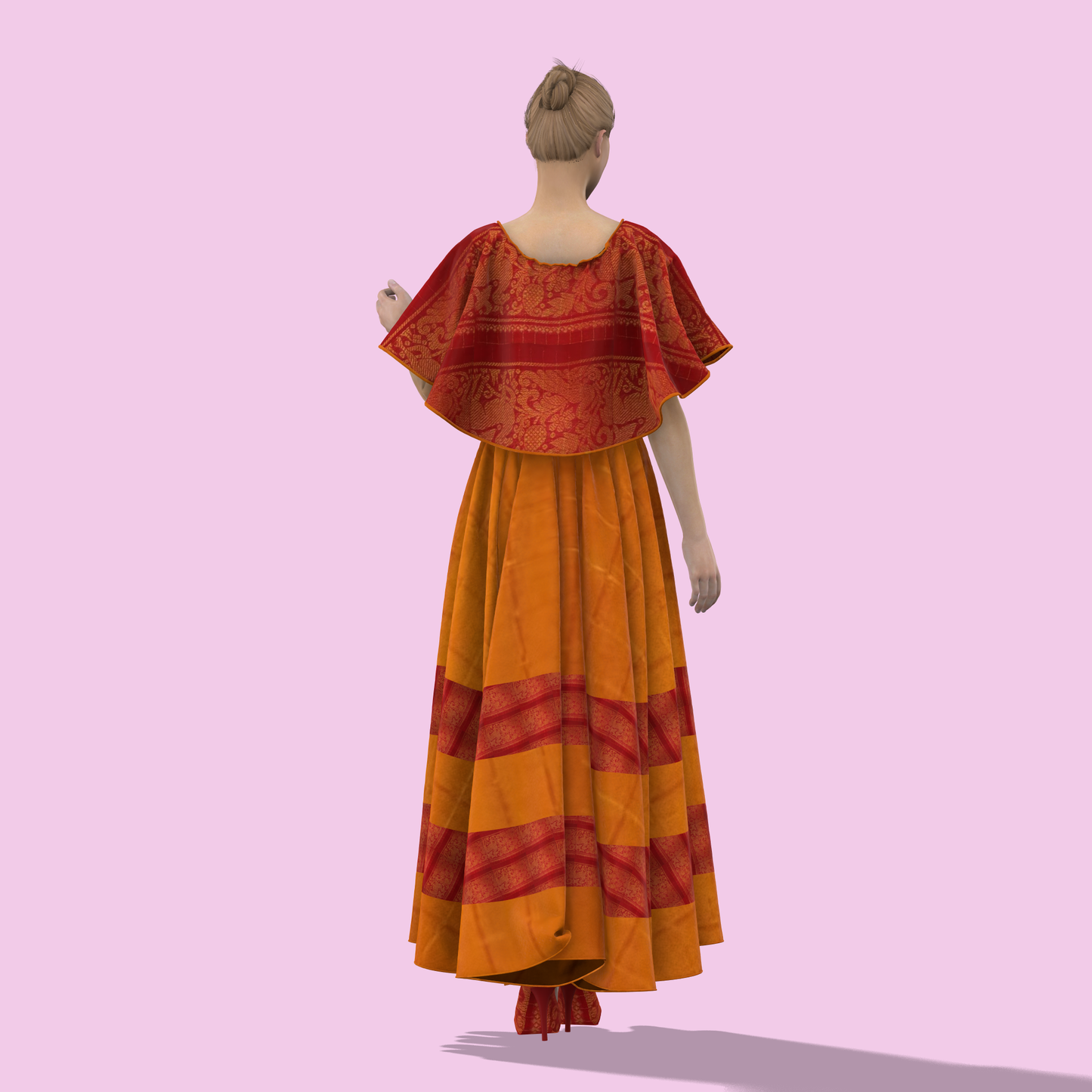 Sunkissed Soiree Customized Sungudi Gown - CSG004