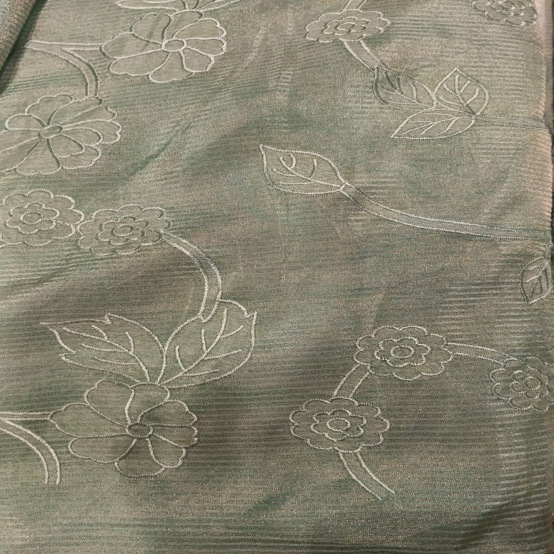 Green Chanderi Tissue Fabric