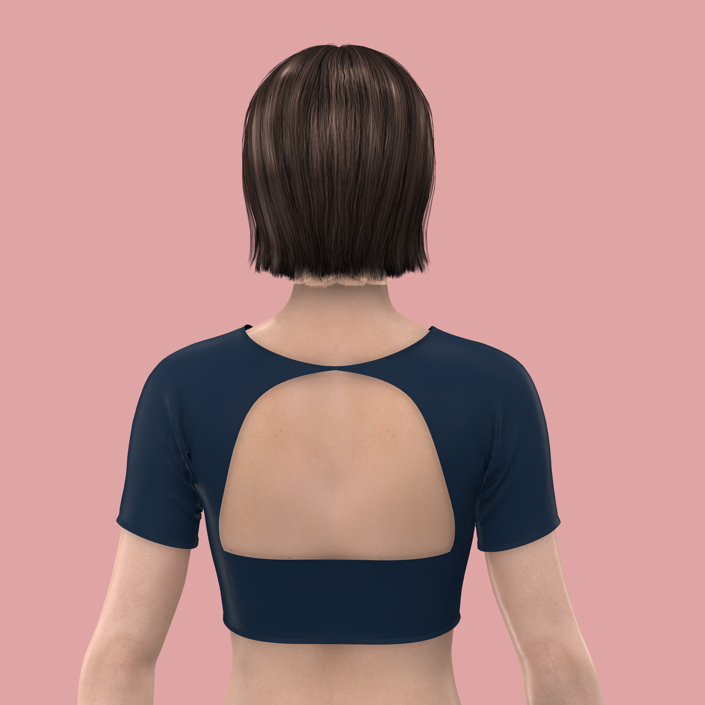 Charming Crew Neck Customized Blouse - CBLS007 (Stitching Service)