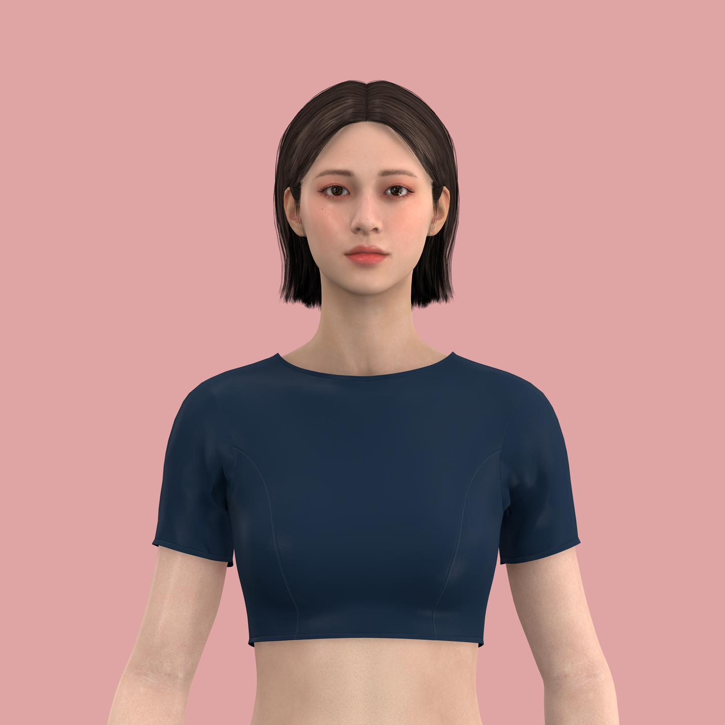 Charming Crew Neck Customized Blouse - CBLS007 (Stitching Service)