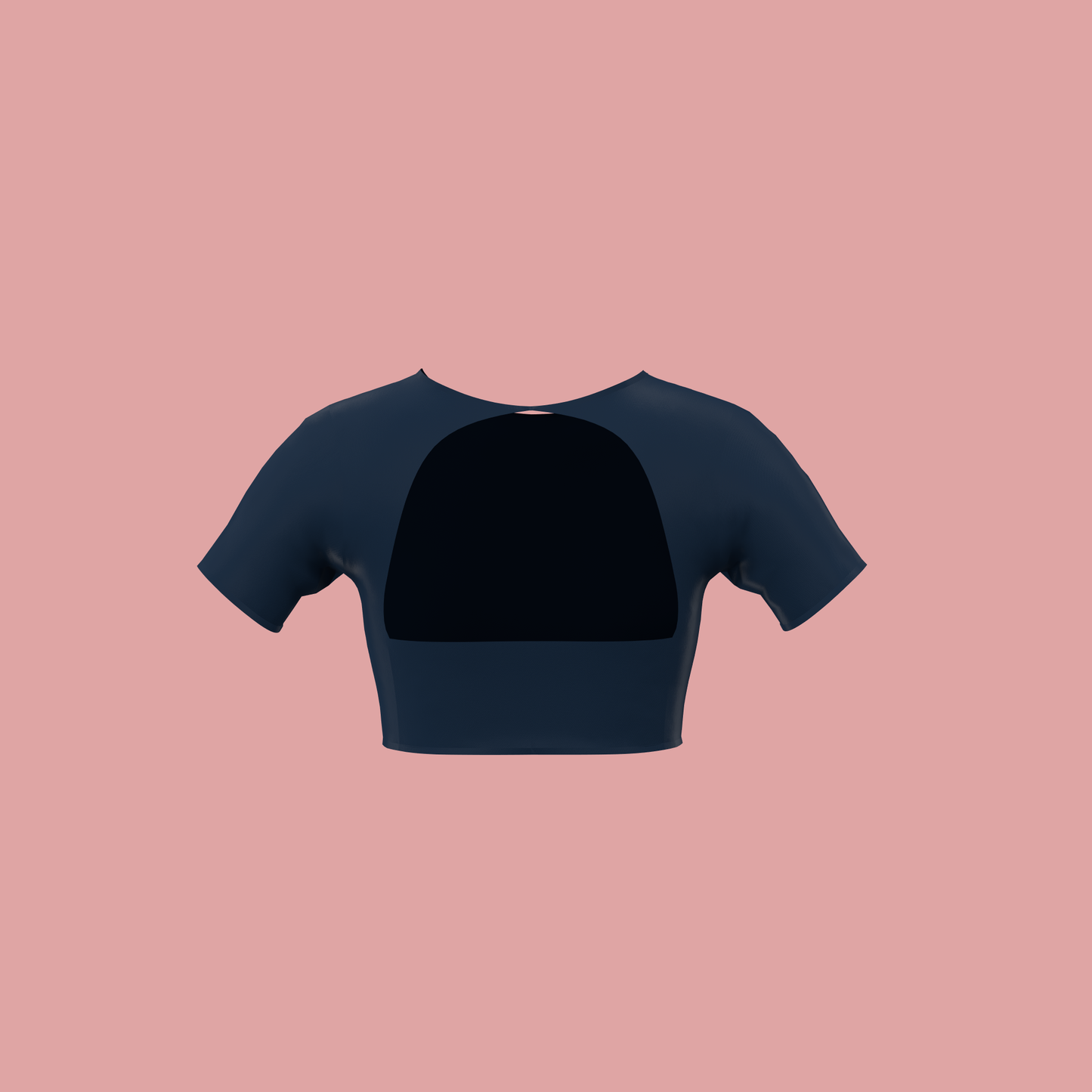 Charming Crew Neck Customized Blouse - CBLS007 (Stitching Service)