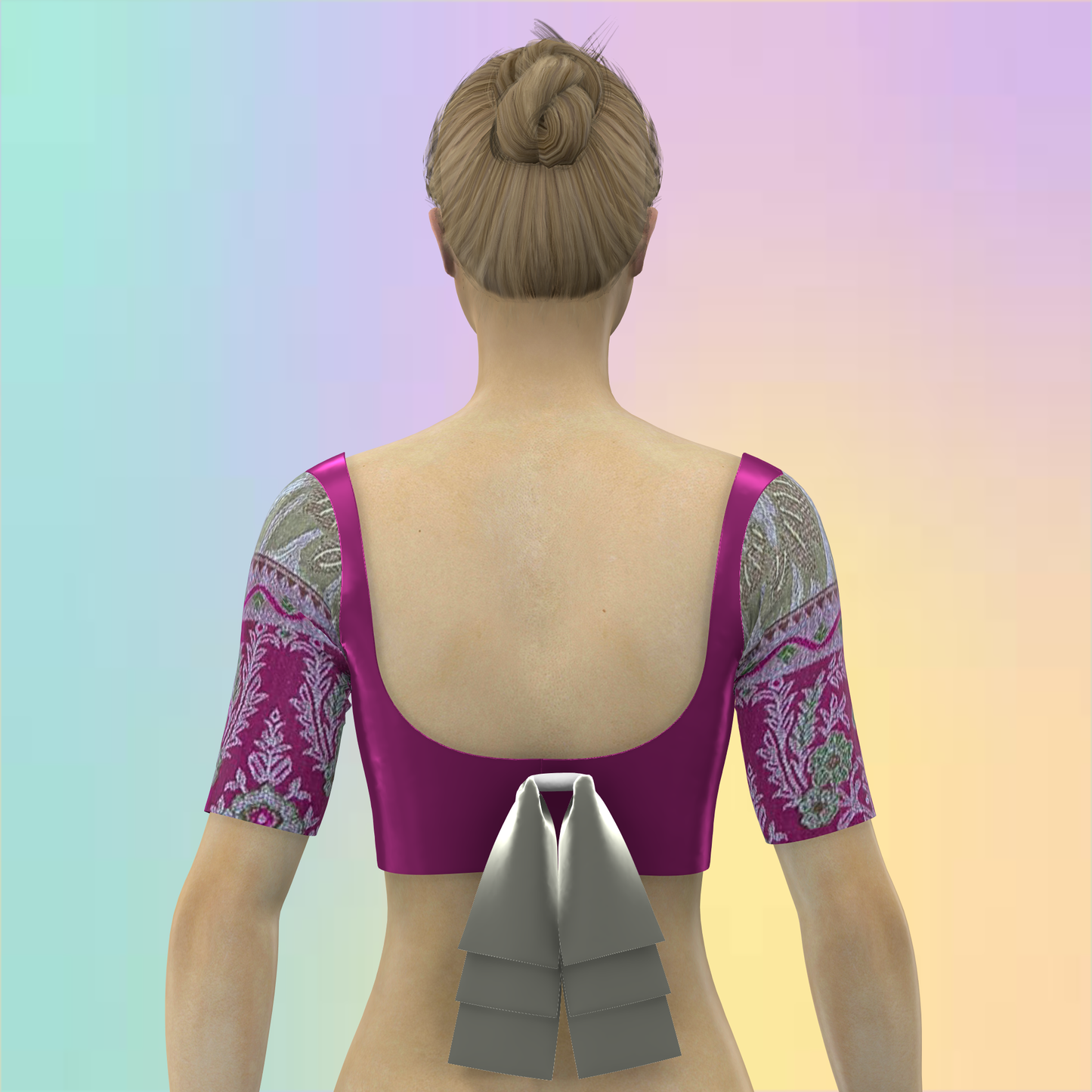 Dynamic Deep V Neck Customized Blouse - CBLS025 (Stitching Service)